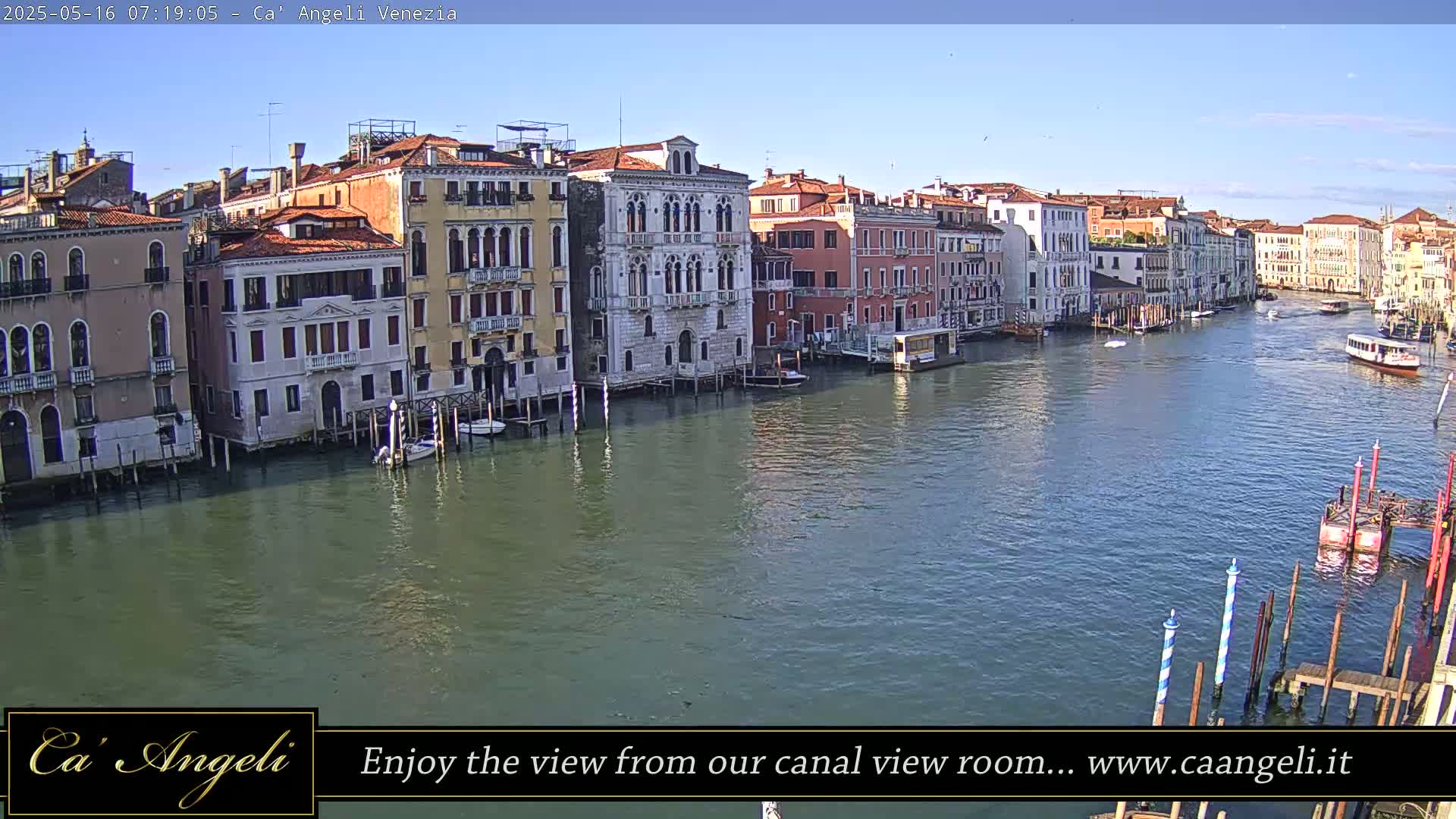 Grand Canal in Venezia Panaromic Live Cam - Venice, Veneto, Italy
