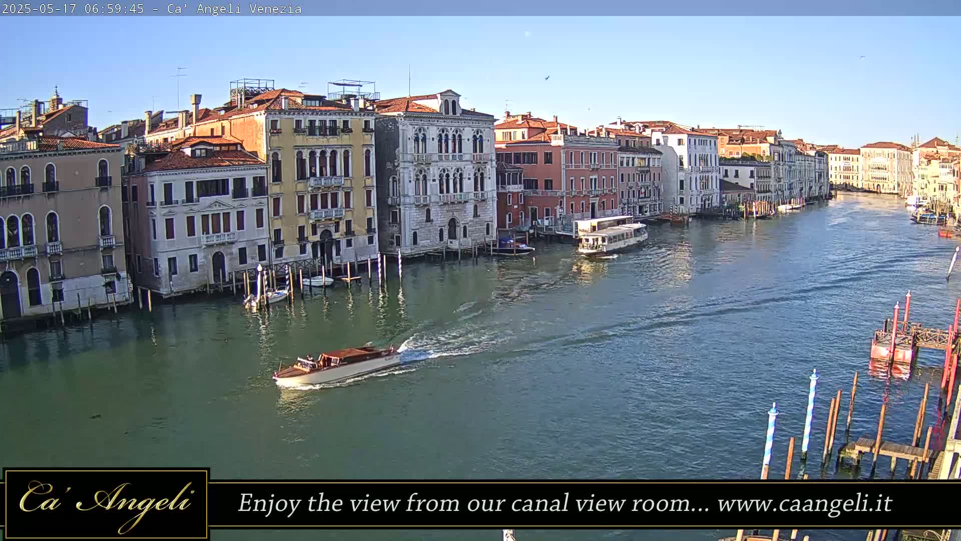 Grand Canal in Venezia Panaromic Live Cam - Venice, Veneto, Italy