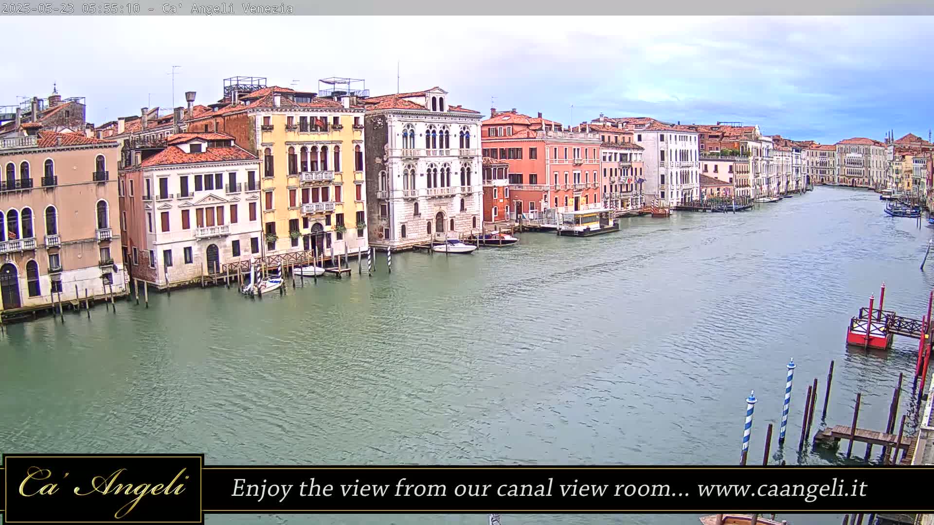 Grand Canal in Venezia Panaromic Live Cam - Venice, Veneto, Italy