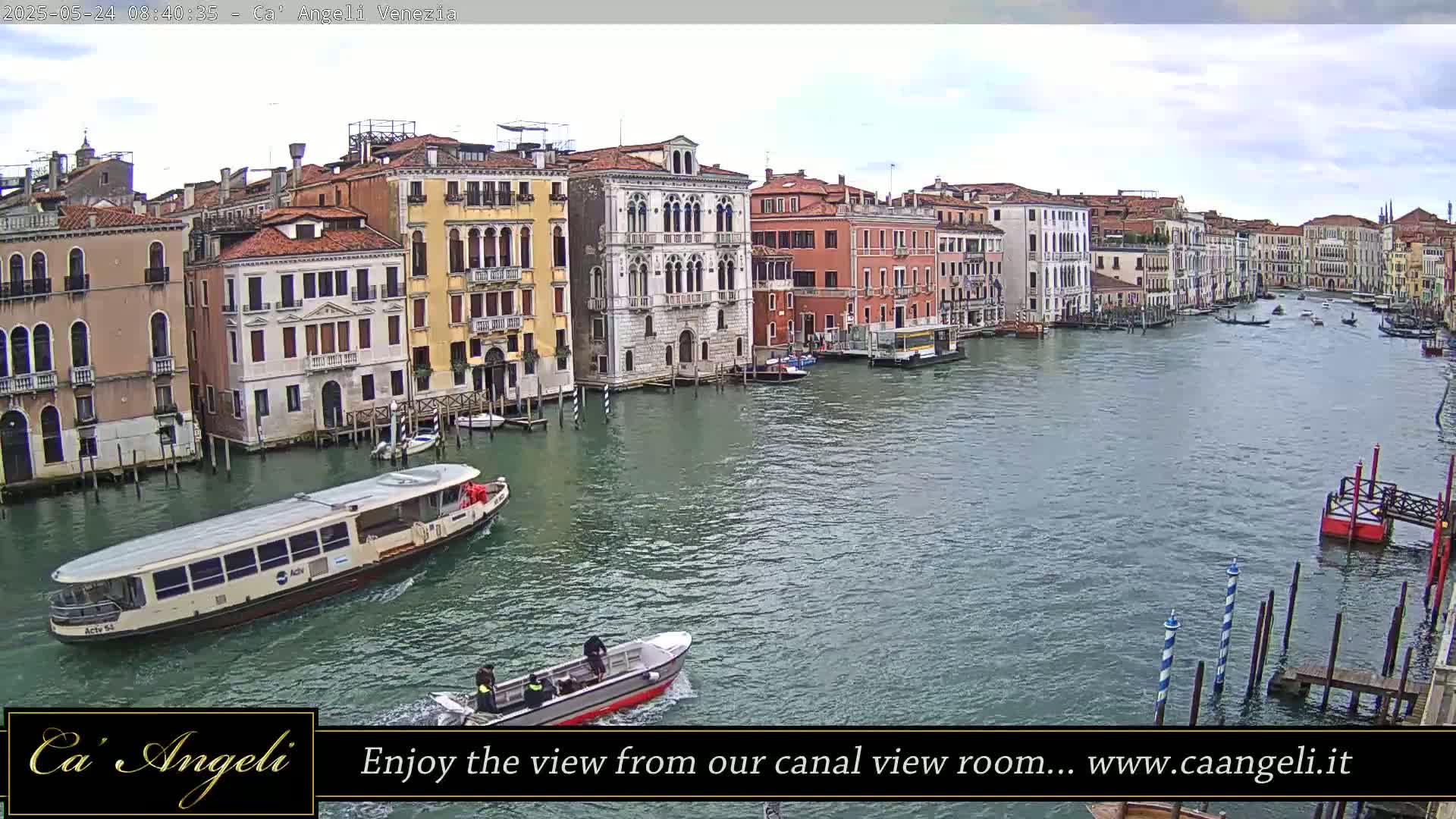 Grand Canal in Venezia Panaromic Live Cam - Venice, Veneto, Italy