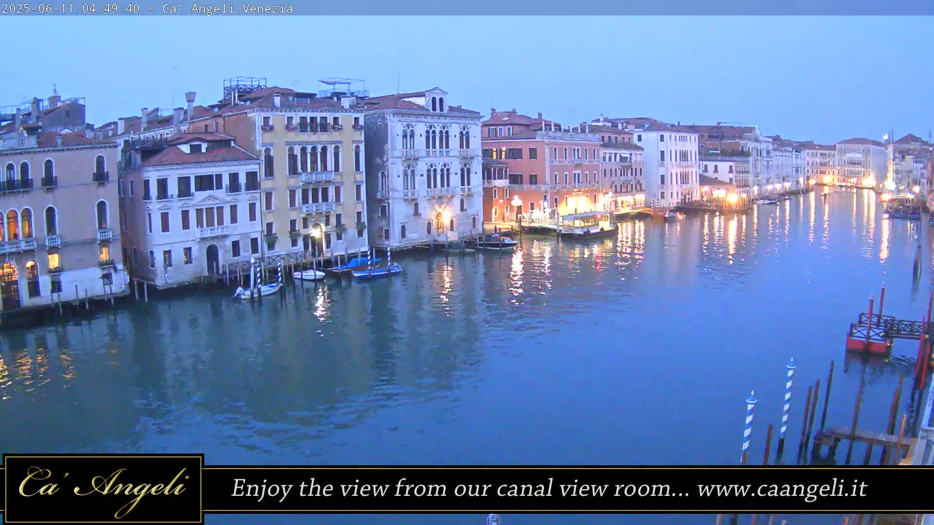 Grand Canal in Venezia Panaromic Live Cam - Venice, Veneto, Italy