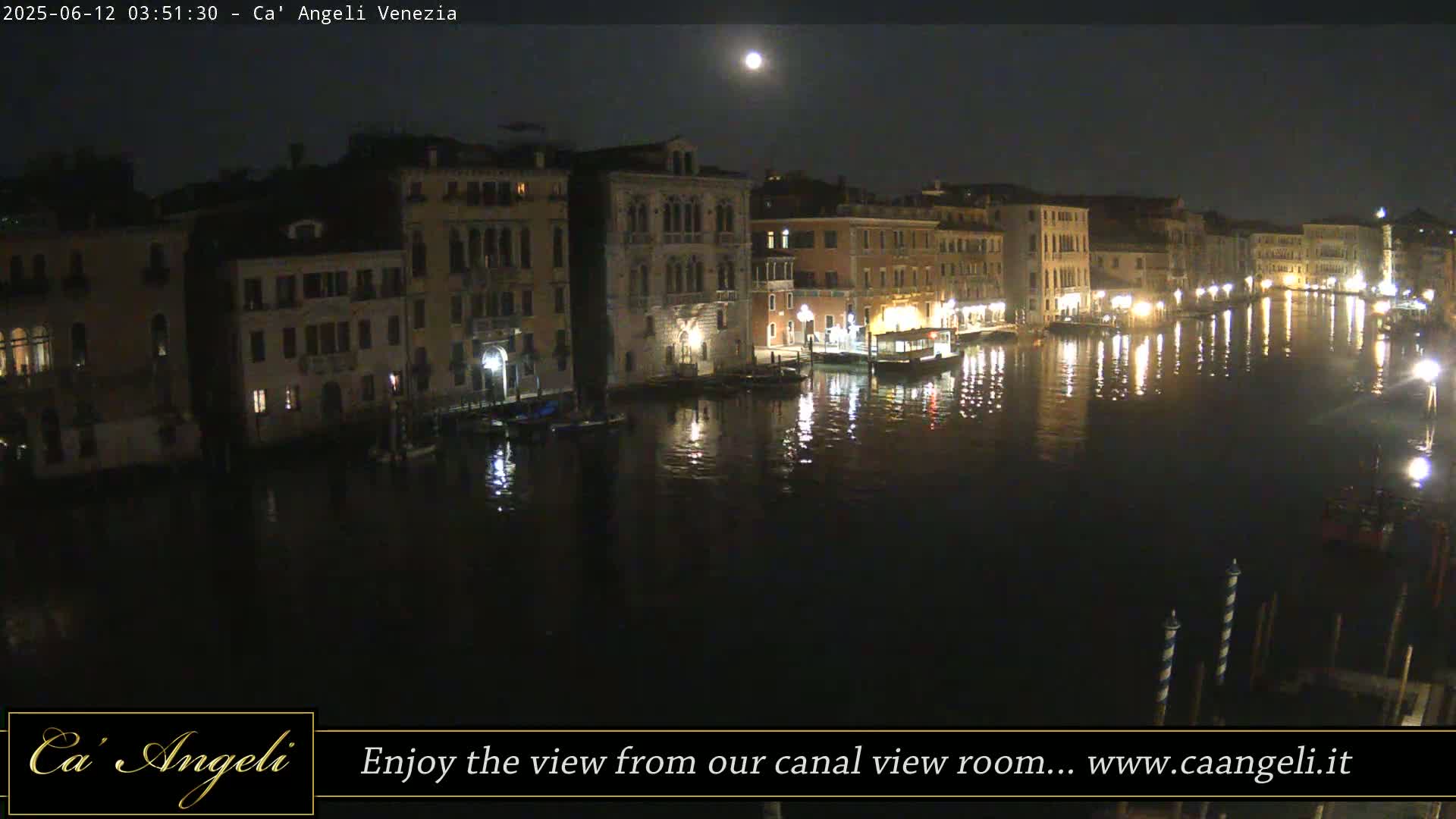 Grand Canal in Venezia Panaromic Live Cam - Venice, Veneto, Italy