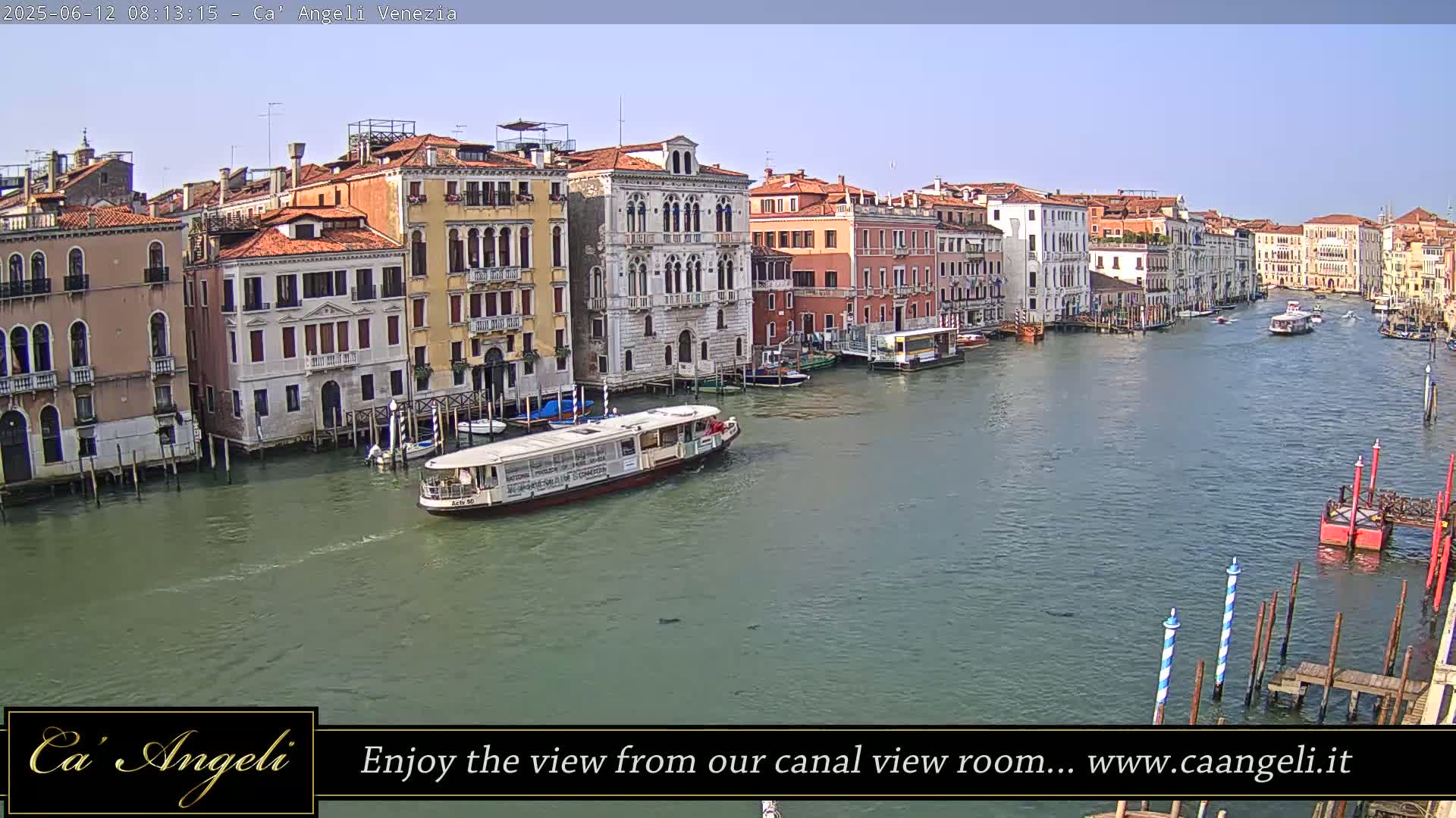 Grand Canal in Venezia Panaromic Live Cam - Venice, Veneto, Italy