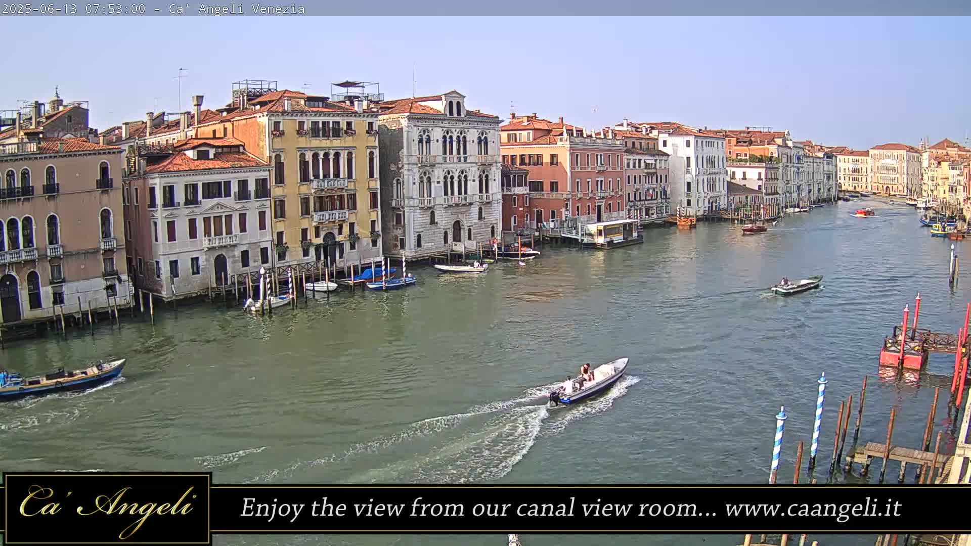 Grand Canal in Venezia Panaromic Live Cam - Venice, Veneto, Italy