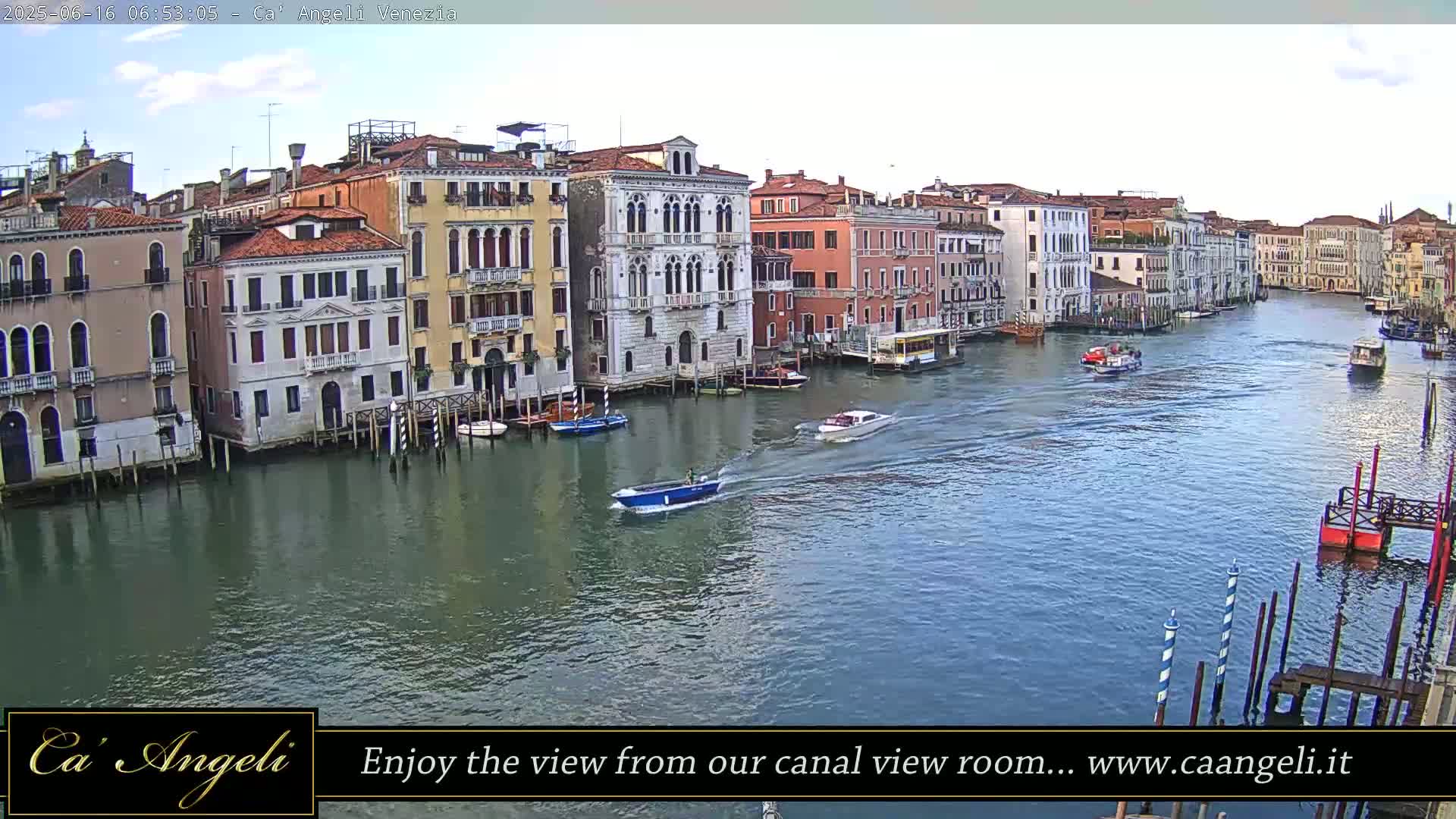 Grand Canal in Venezia Panaromic Live Cam - Venice, Veneto, Italy