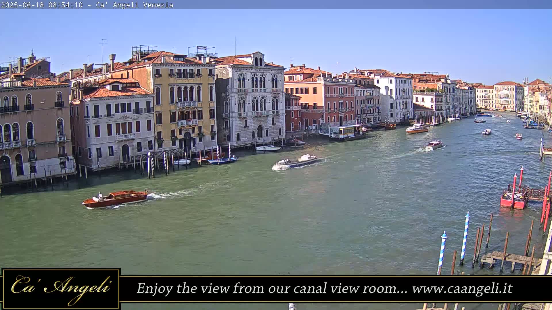 Grand Canal in Venezia Panaromic Live Cam - Venice, Veneto, Italy