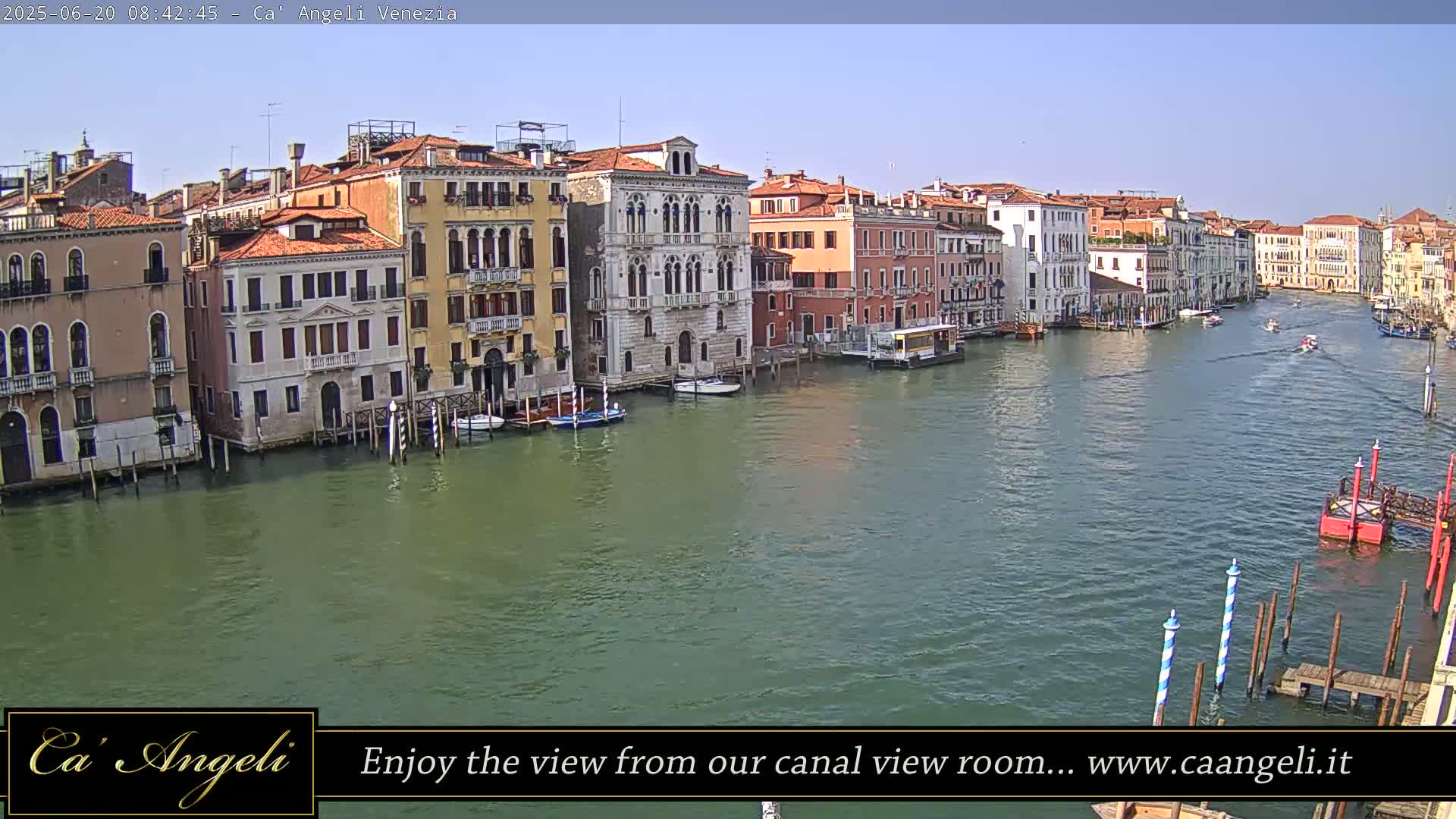 Grand Canal in Venezia Panaromic Live Cam - Venice, Veneto, Italy