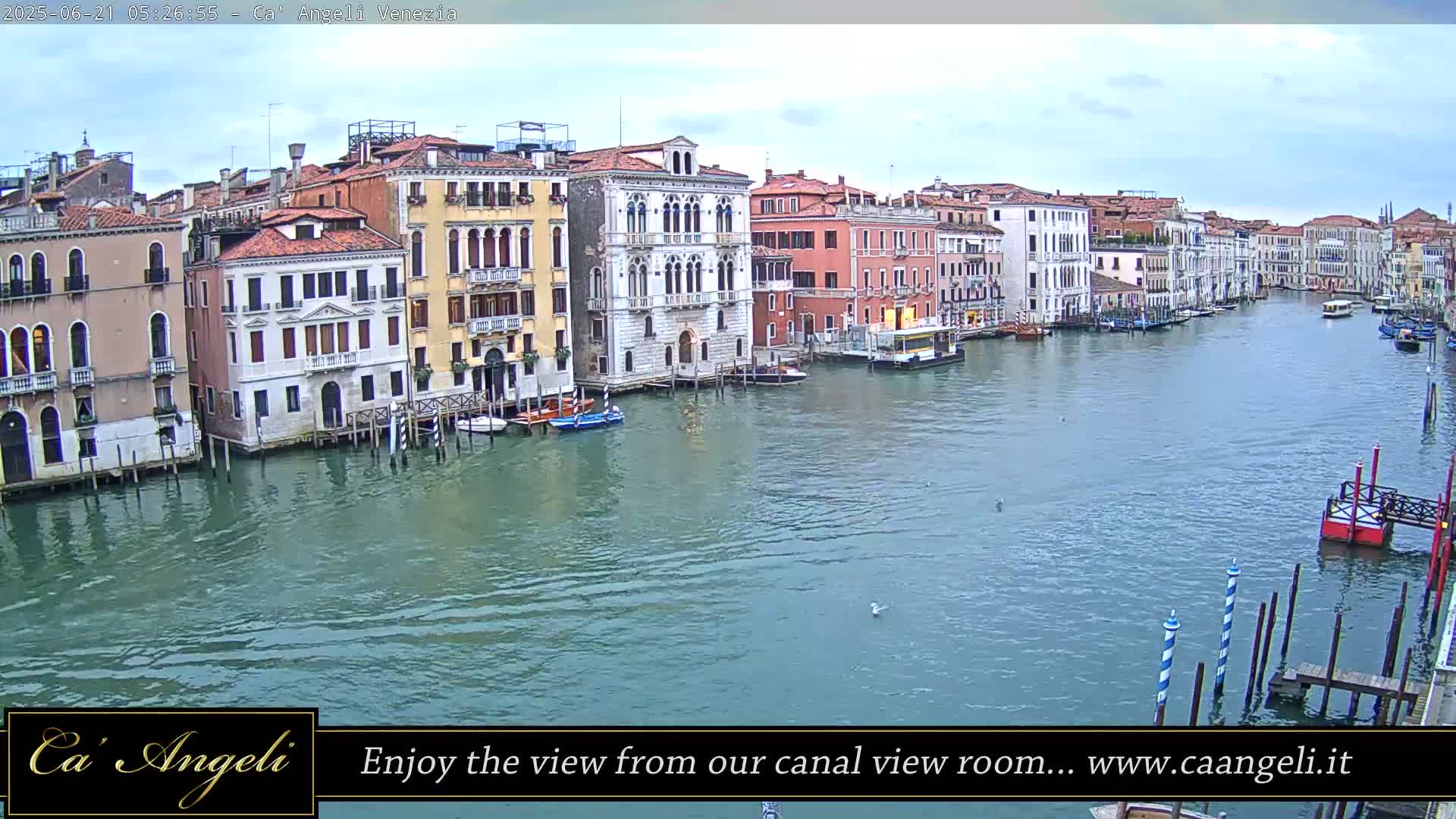 Grand Canal in Venezia Panaromic Live Cam - Venice, Veneto, Italy