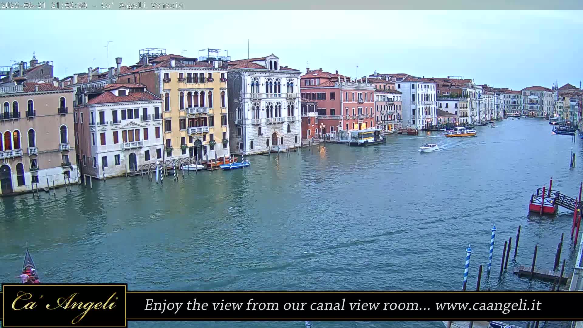 Grand Canal in Venezia Panaromic Live Cam - Venice, Veneto, Italy