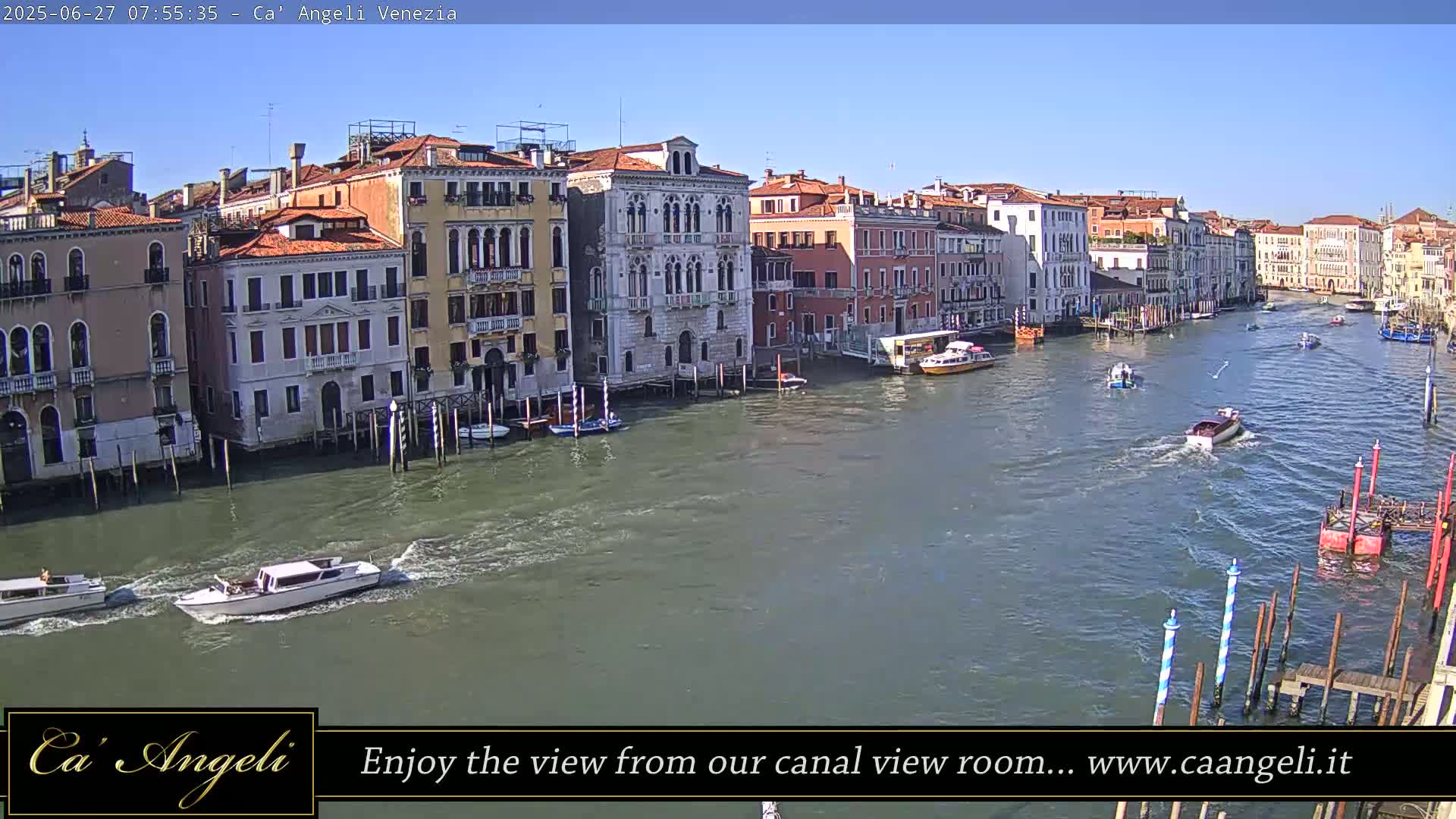 Grand Canal in Venezia Panaromic Live Cam - Venice, Veneto, Italy
