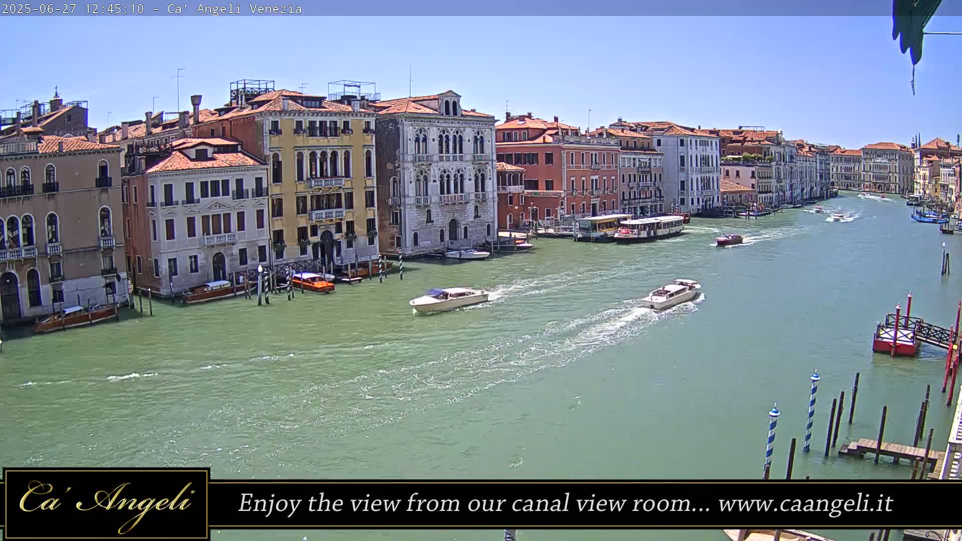 Grand Canal in Venezia Panaromic Live Cam - Venice, Veneto, Italy