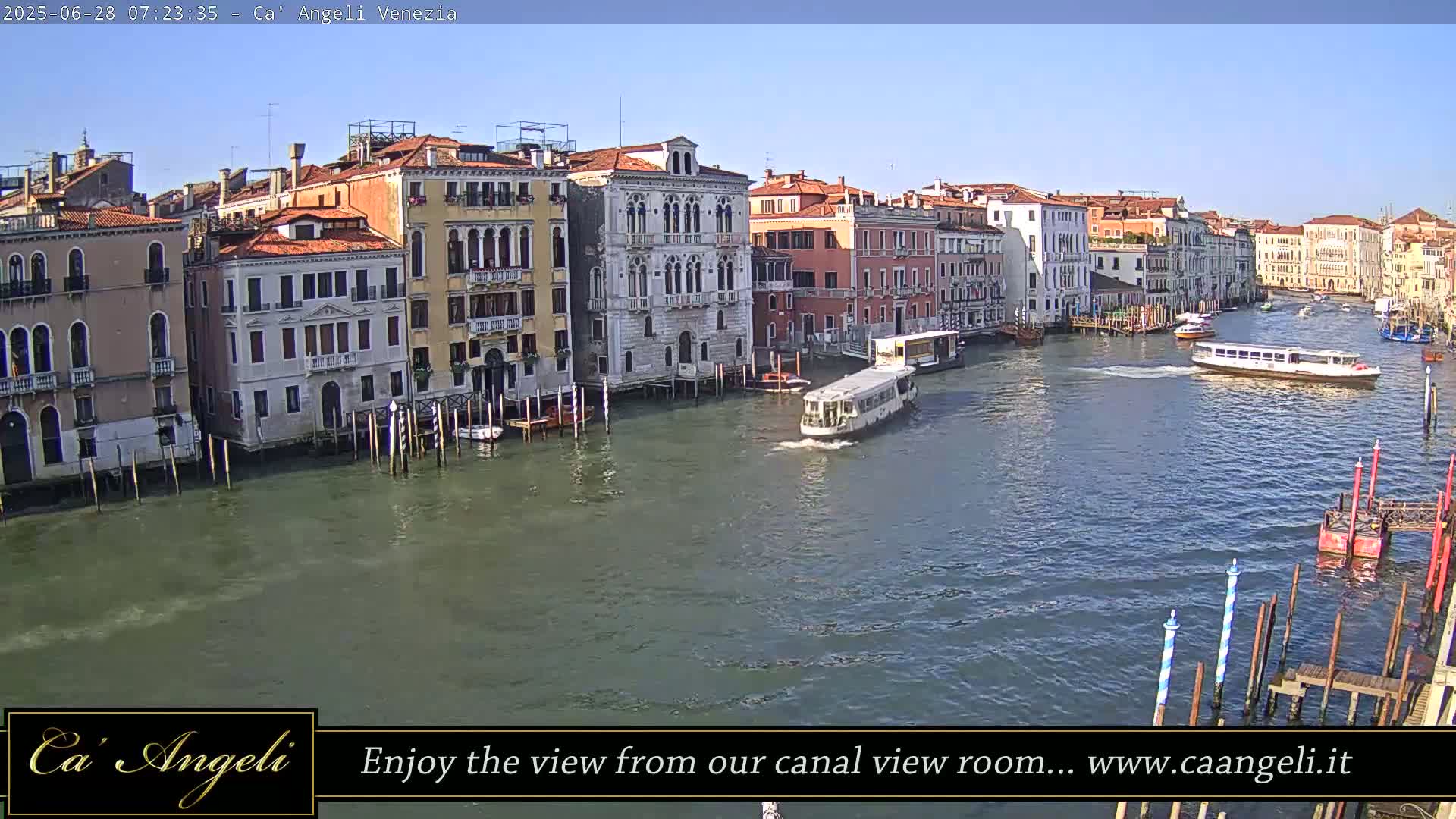 Grand Canal in Venezia Panaromic Live Cam - Venice, Veneto, Italy