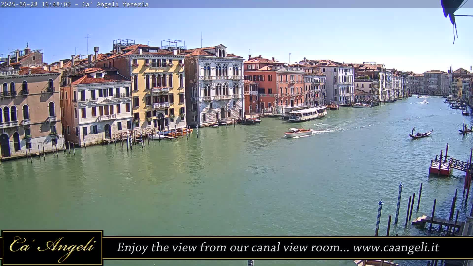 Grand Canal in Venezia Panaromic Live Cam - Venice, Veneto, Italy