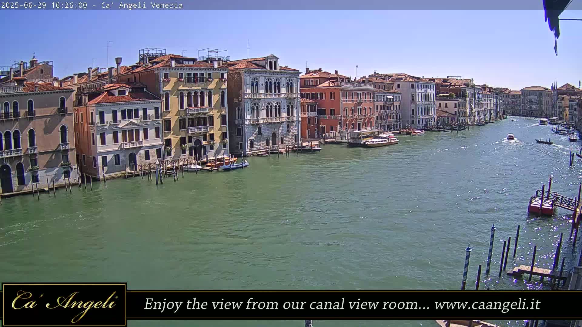 Grand Canal in Venezia Panaromic Live Cam - Venice, Veneto, Italy