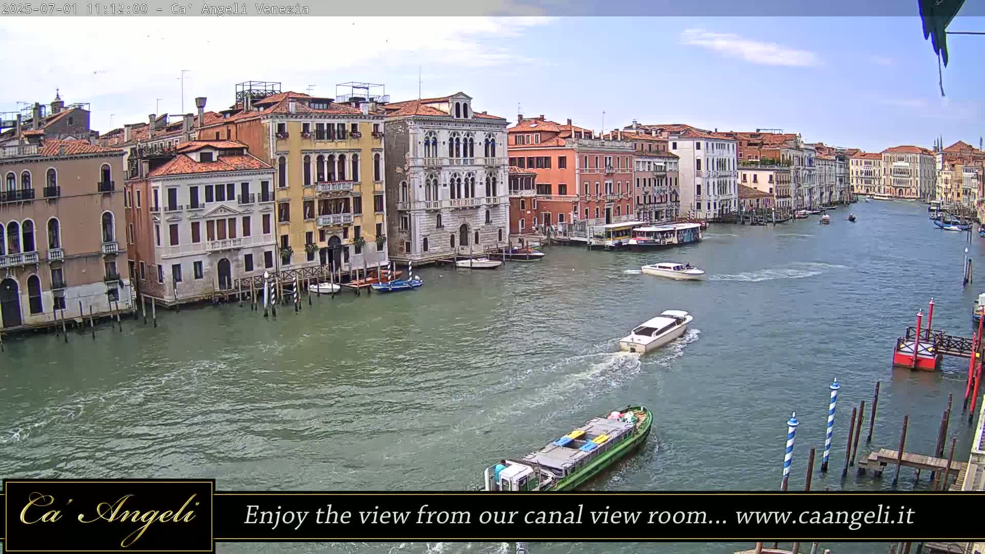 Grand Canal in Venezia Panaromic Live Cam - Venice, Veneto, Italy