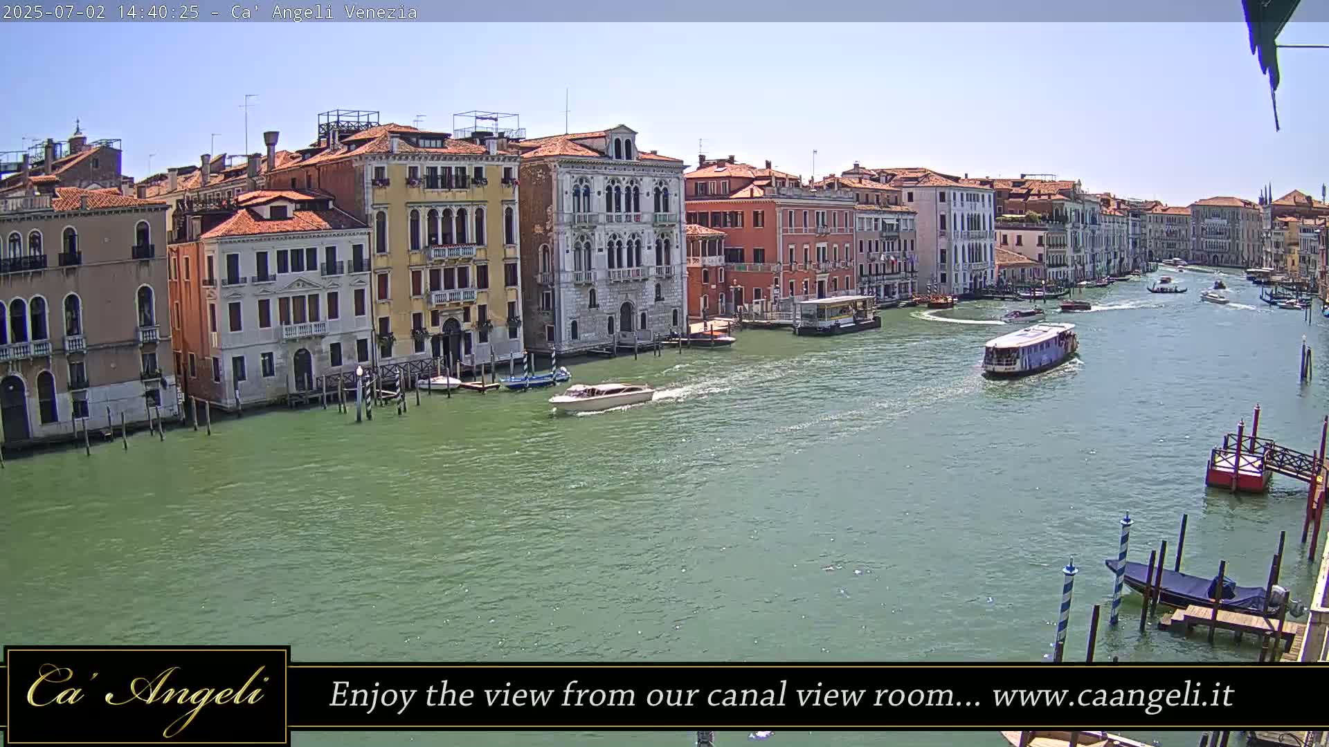Grand Canal in Venezia Panaromic Live Cam - Venice, Veneto, Italy