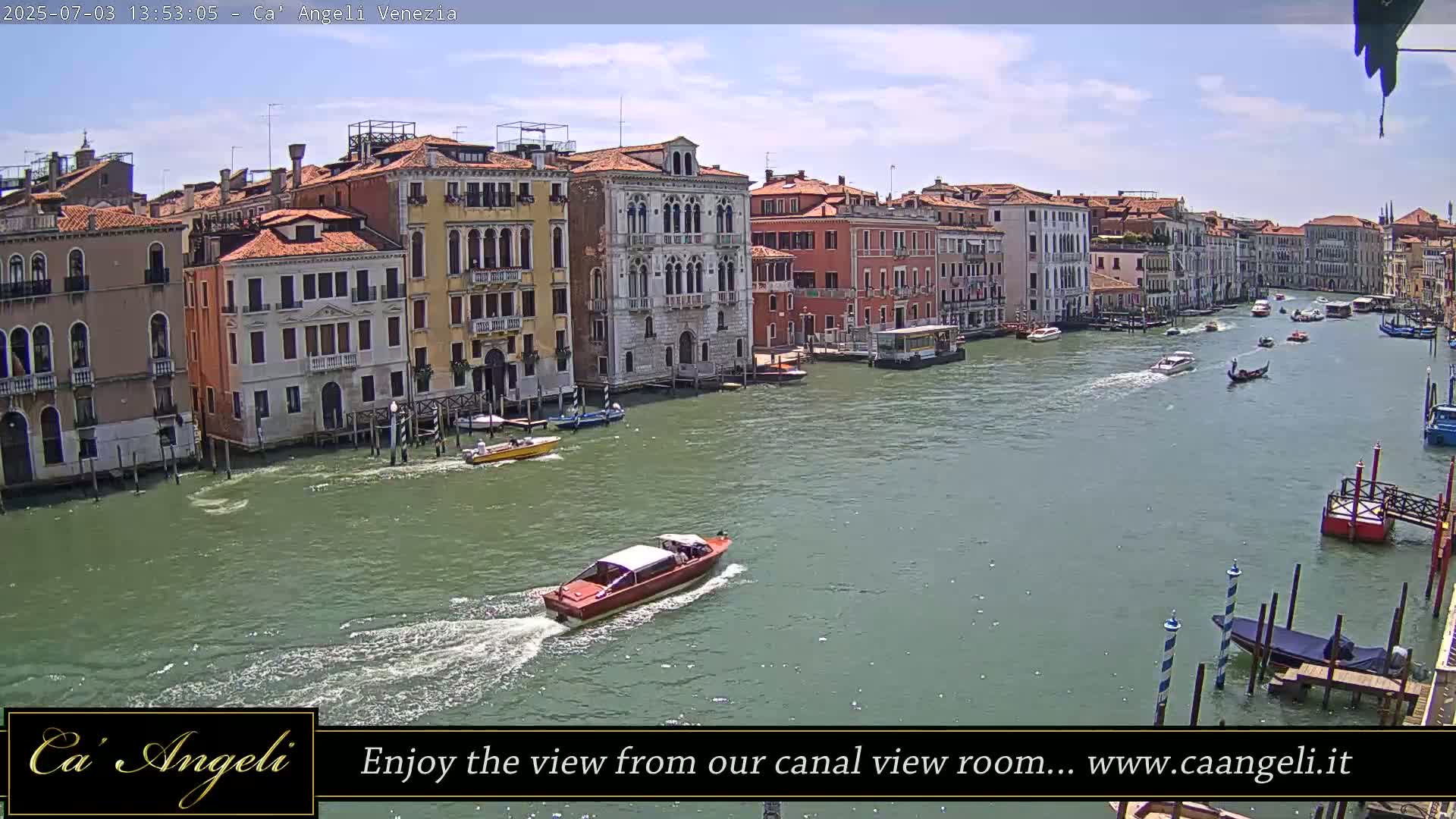 Grand Canal in Venezia Panaromic Live Cam - Venice, Veneto, Italy