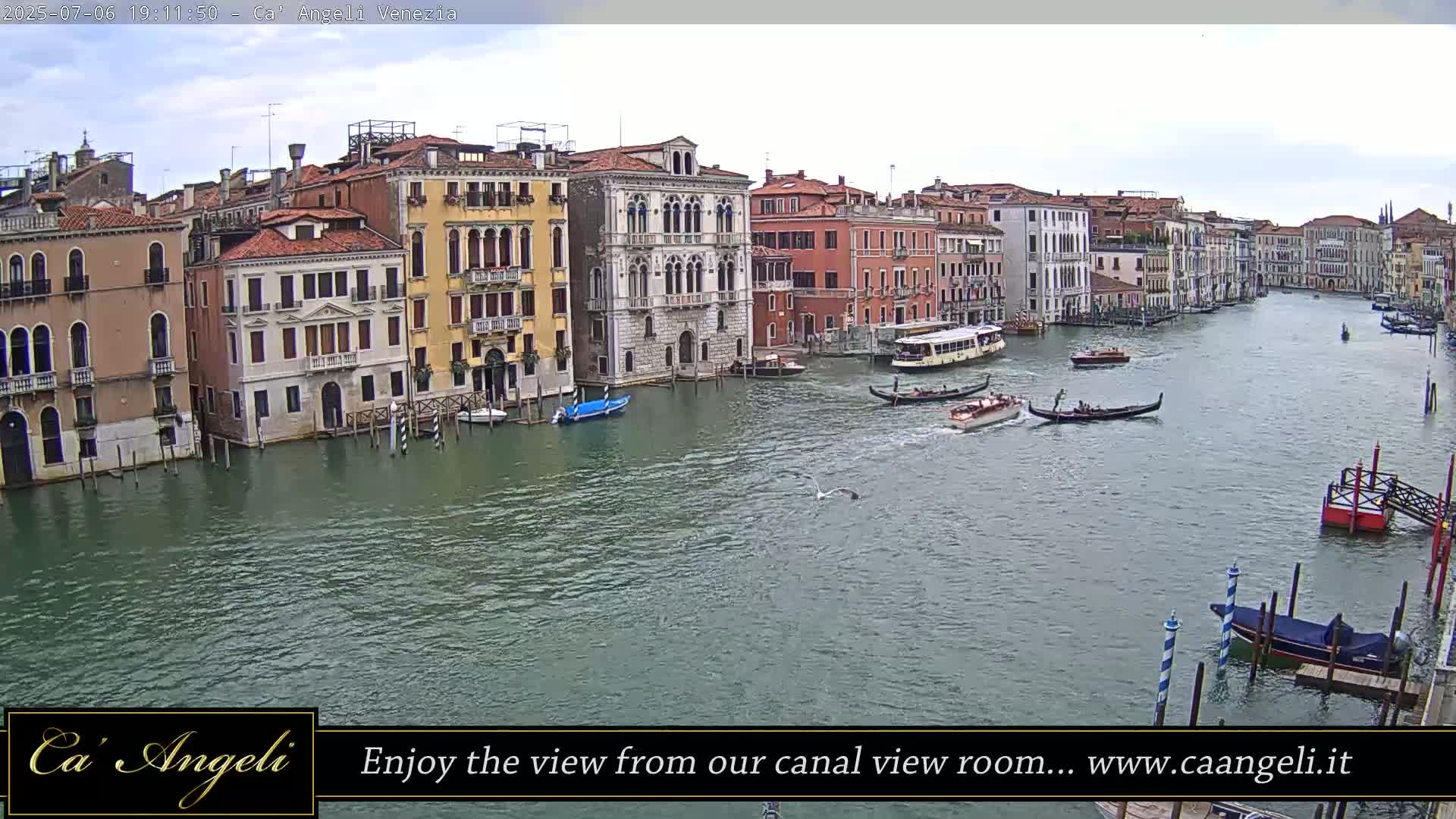 Grand Canal in Venezia Panaromic Live Cam - Venice, Veneto, Italy