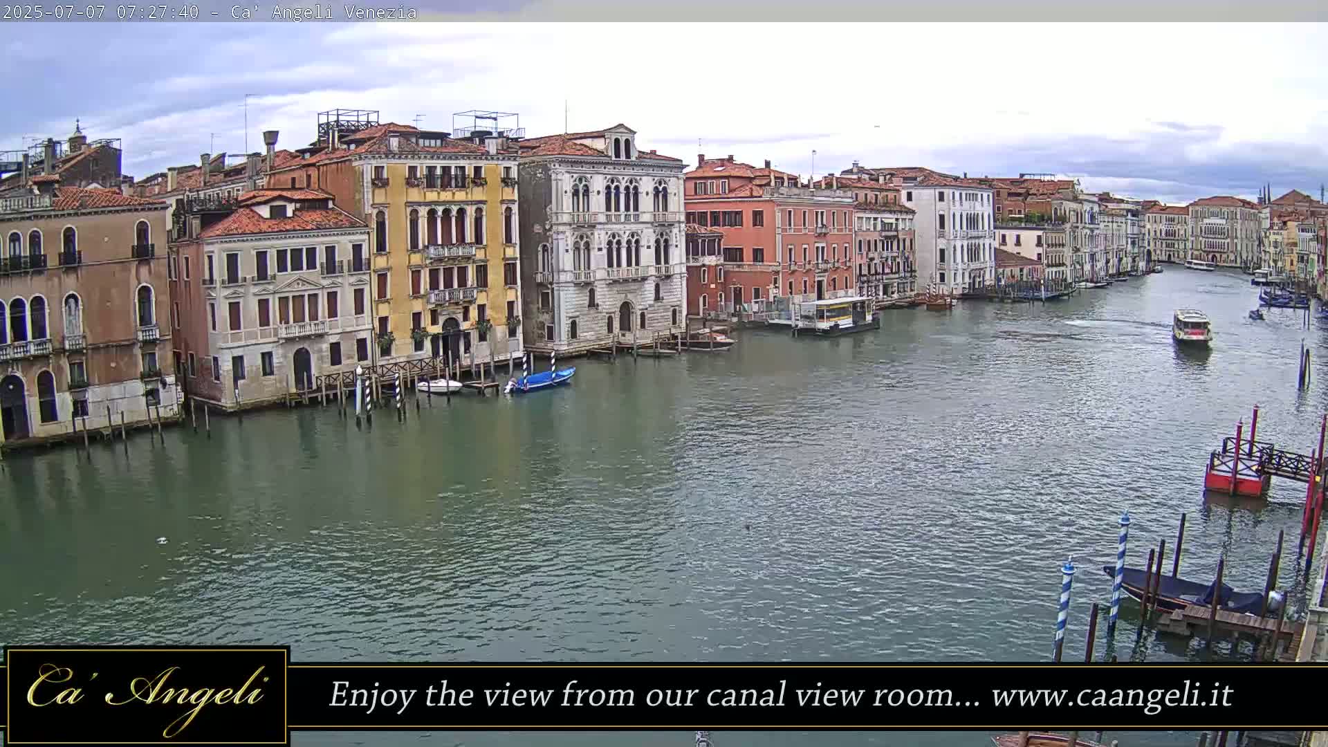 Grand Canal in Venezia Panaromic Live Cam - Venice, Veneto, Italy