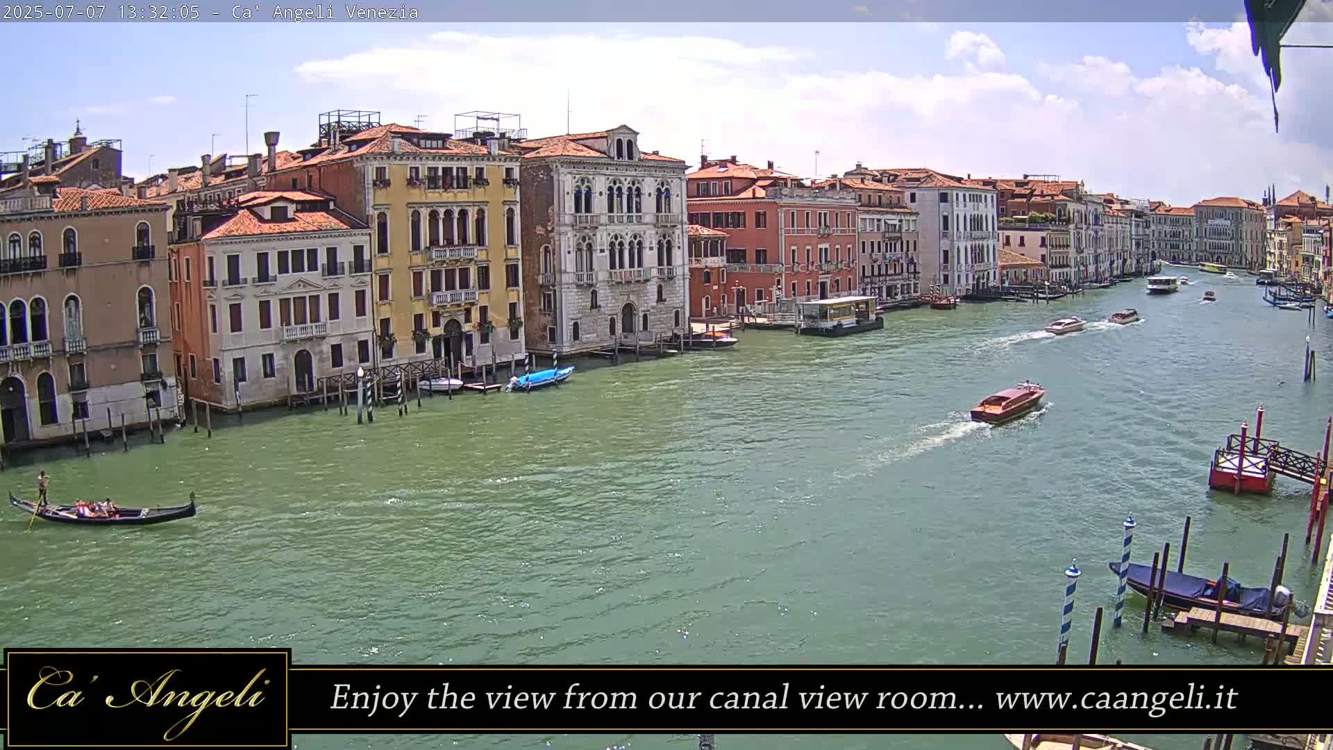 Grand Canal in Venezia Panaromic Live Cam - Venice, Veneto, Italy