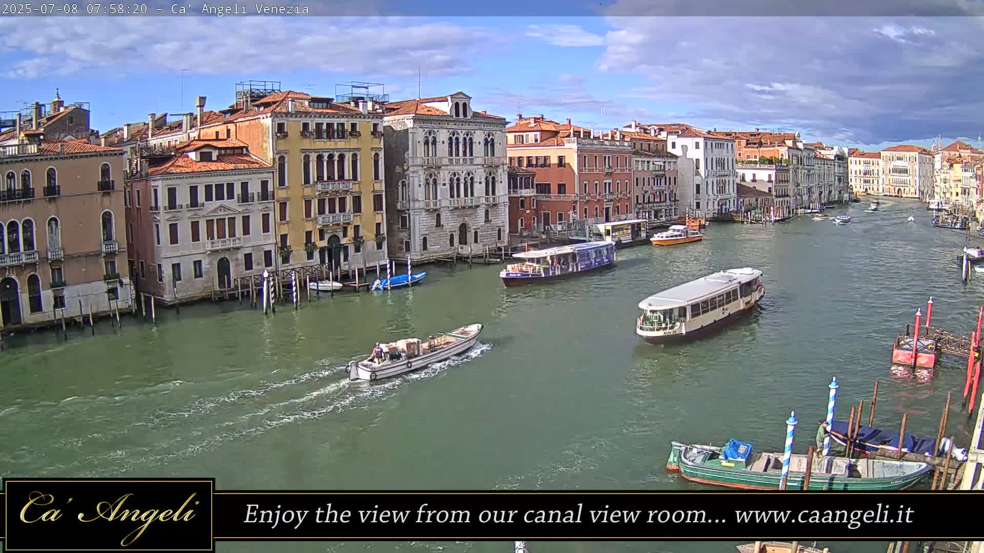 Grand Canal in Venezia Panaromic Live Cam - Venice, Veneto, Italy