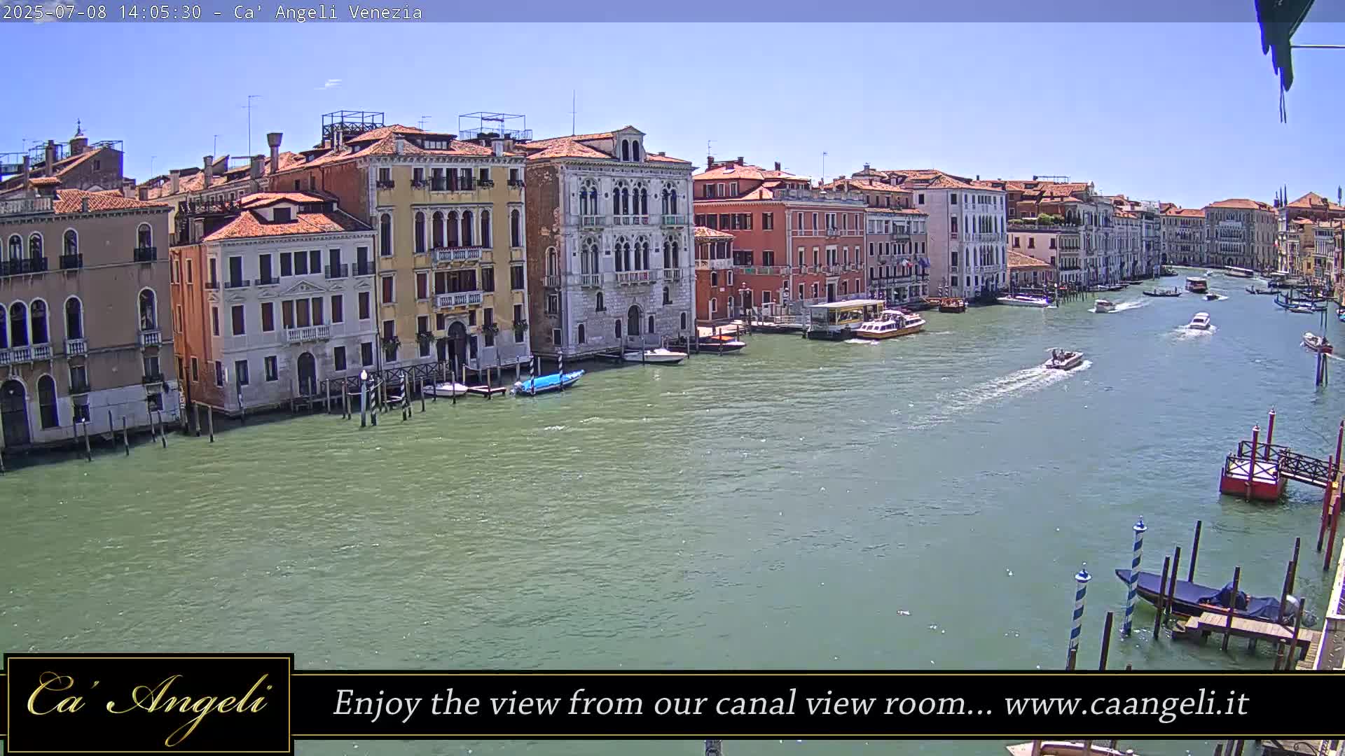 Grand Canal in Venezia Panaromic Live Cam - Venice, Veneto, Italy