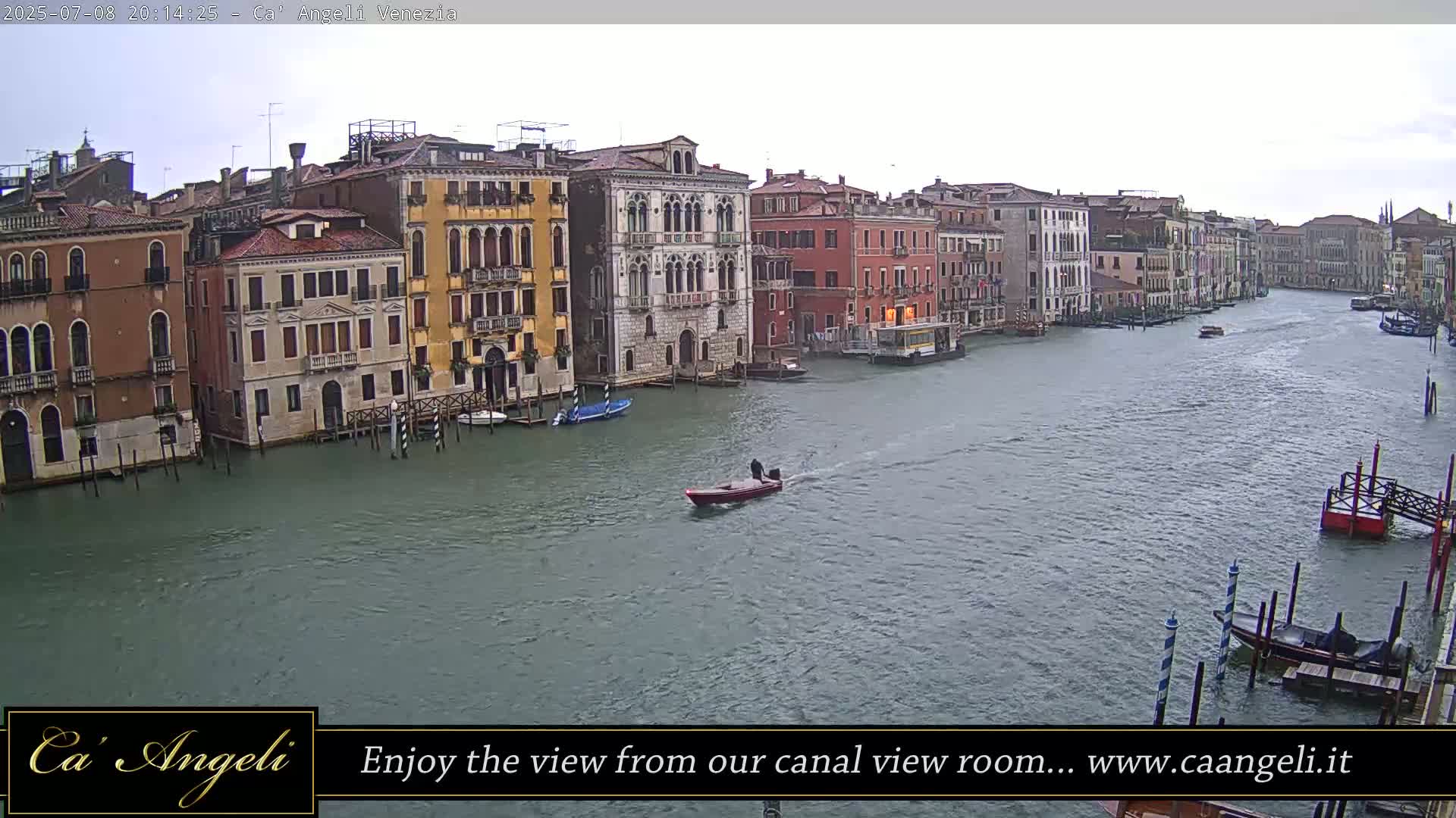 Grand Canal in Venezia Panaromic Live Cam - Venice, Veneto, Italy
