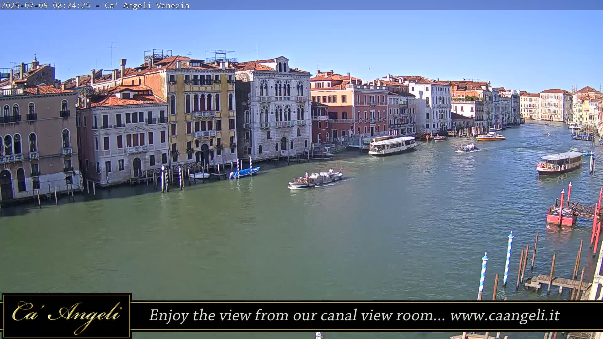 Grand Canal in Venezia Panaromic Live Cam - Venice, Veneto, Italy