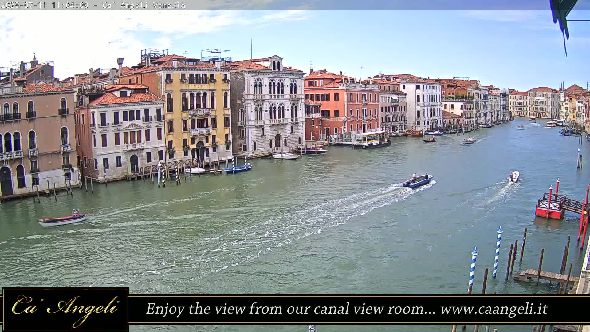 Grand Canal in Venezia Panaromic Live Cam - Venice, Veneto, Italy
