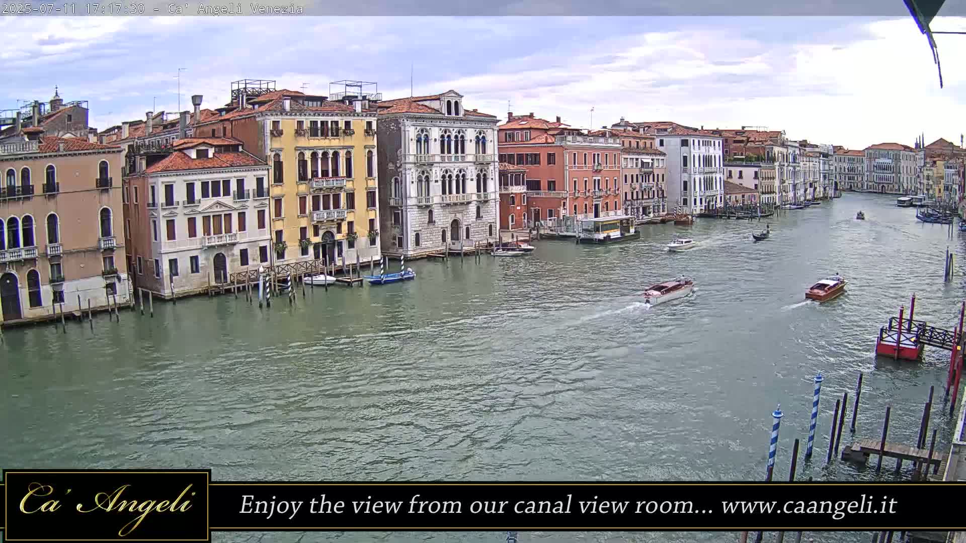 Grand Canal in Venezia Panaromic Live Cam - Venice, Veneto, Italy
