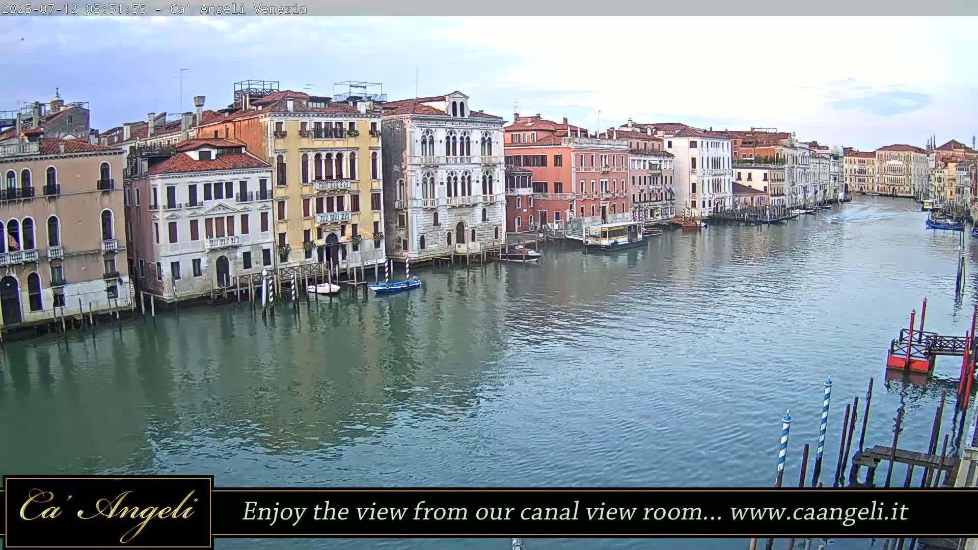 Grand Canal in Venezia Panaromic Live Cam - Venice, Veneto, Italy