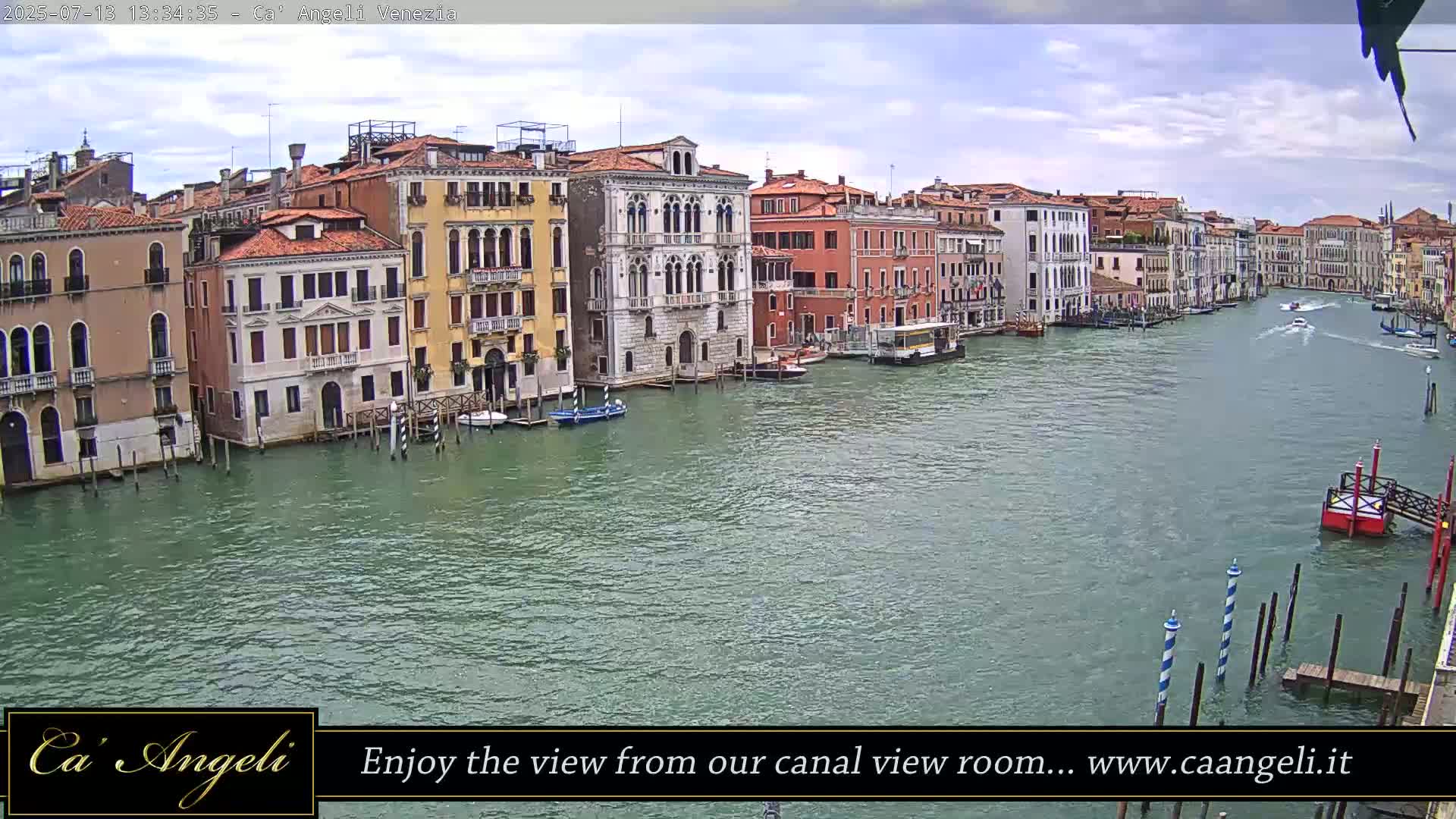 Grand Canal in Venezia Panaromic Live Cam - Venice, Veneto, Italy