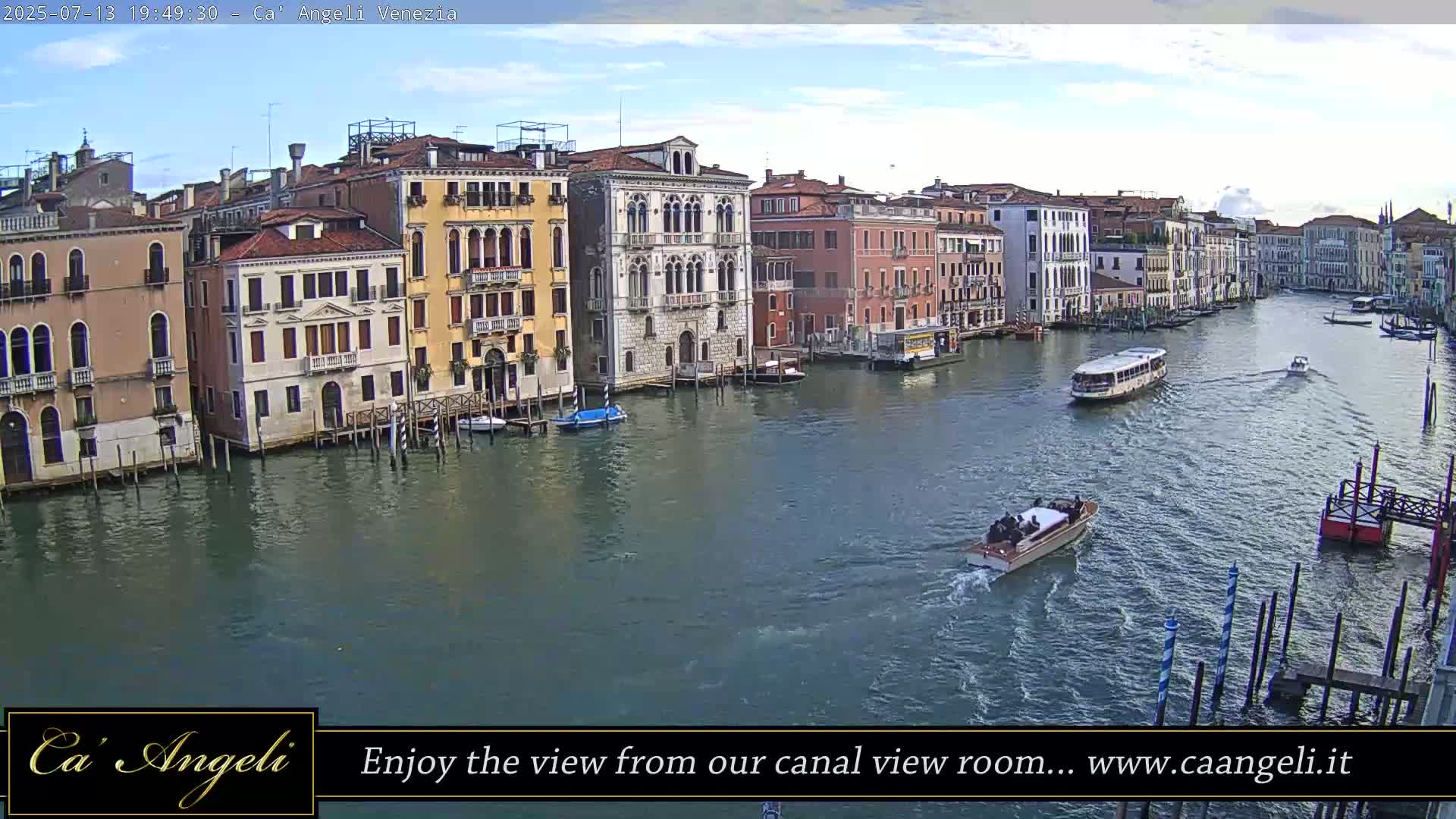 Grand Canal in Venezia Panaromic Live Cam - Venice, Veneto, Italy