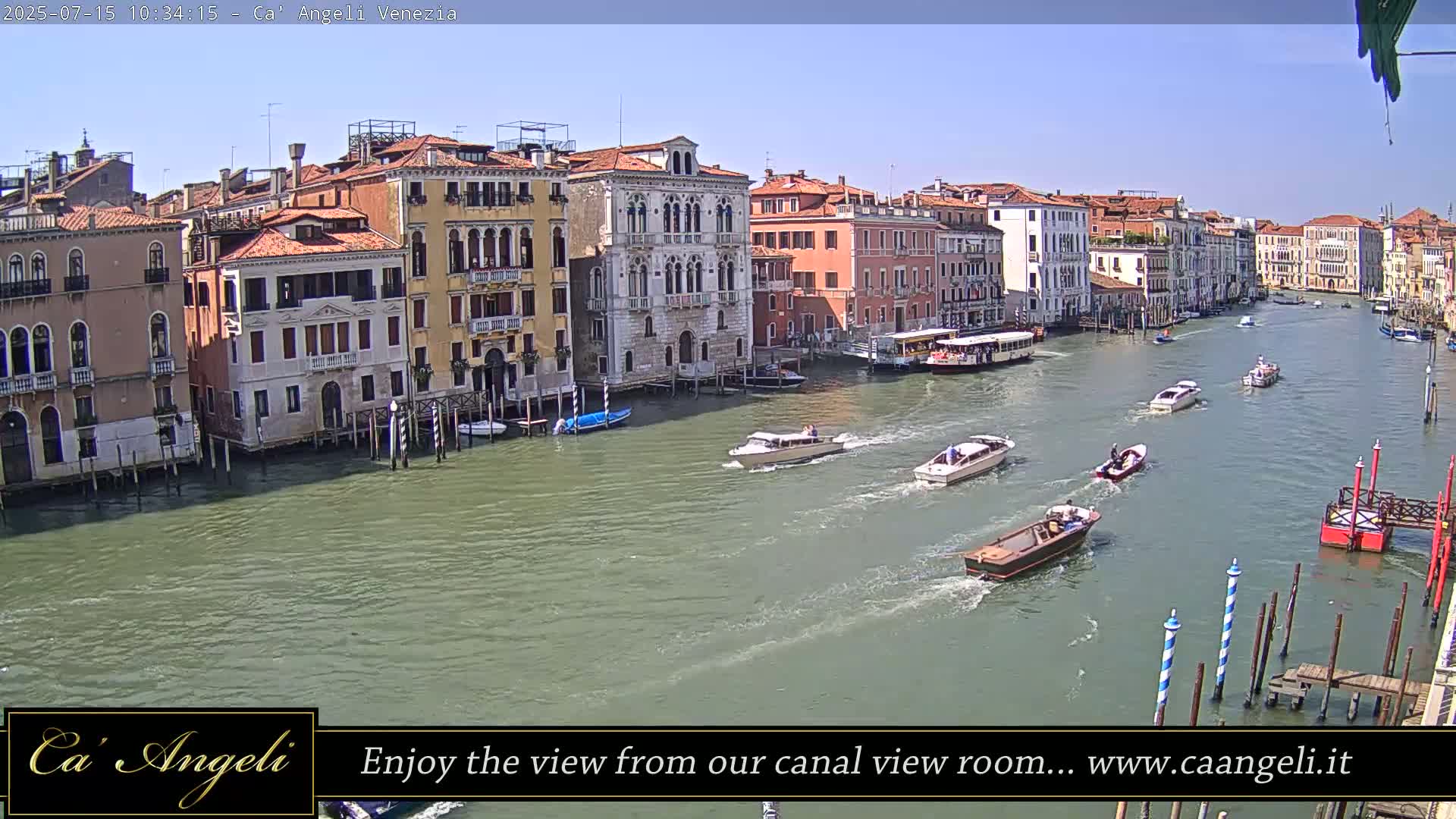 Grand Canal in Venezia Panaromic Live Cam - Venice, Veneto, Italy