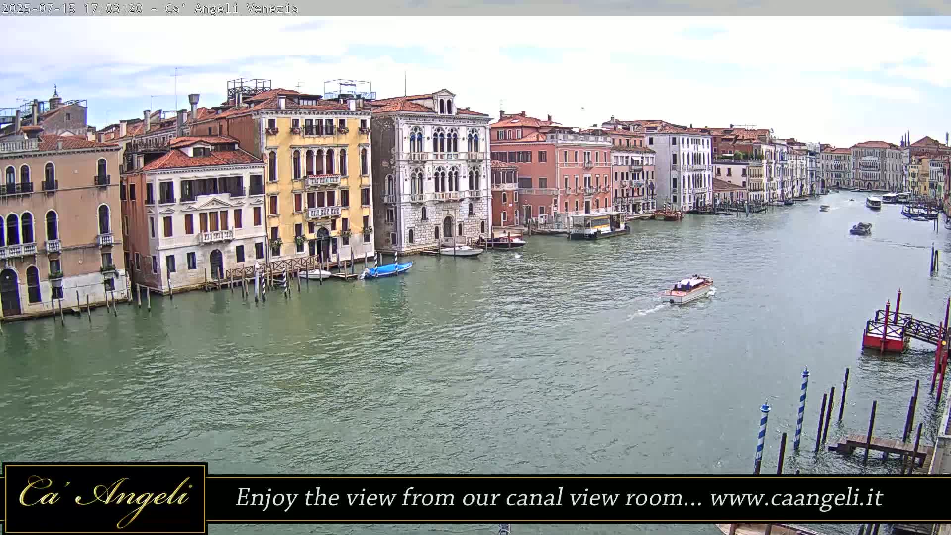 Grand Canal in Venezia Panaromic Live Cam - Venice, Veneto, Italy