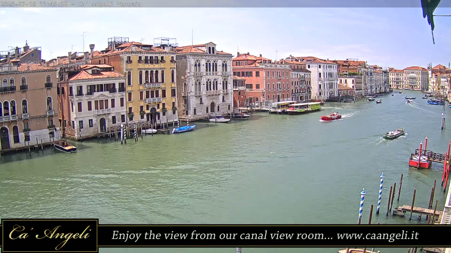 Grand Canal in Venezia Panaromic Live Cam - Venice, Veneto, Italy