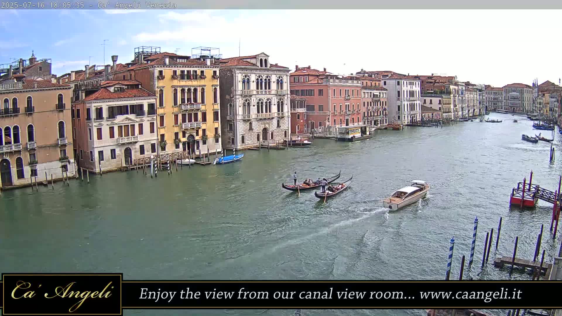 Grand Canal in Venezia Panaromic Live Cam - Venice, Veneto, Italy