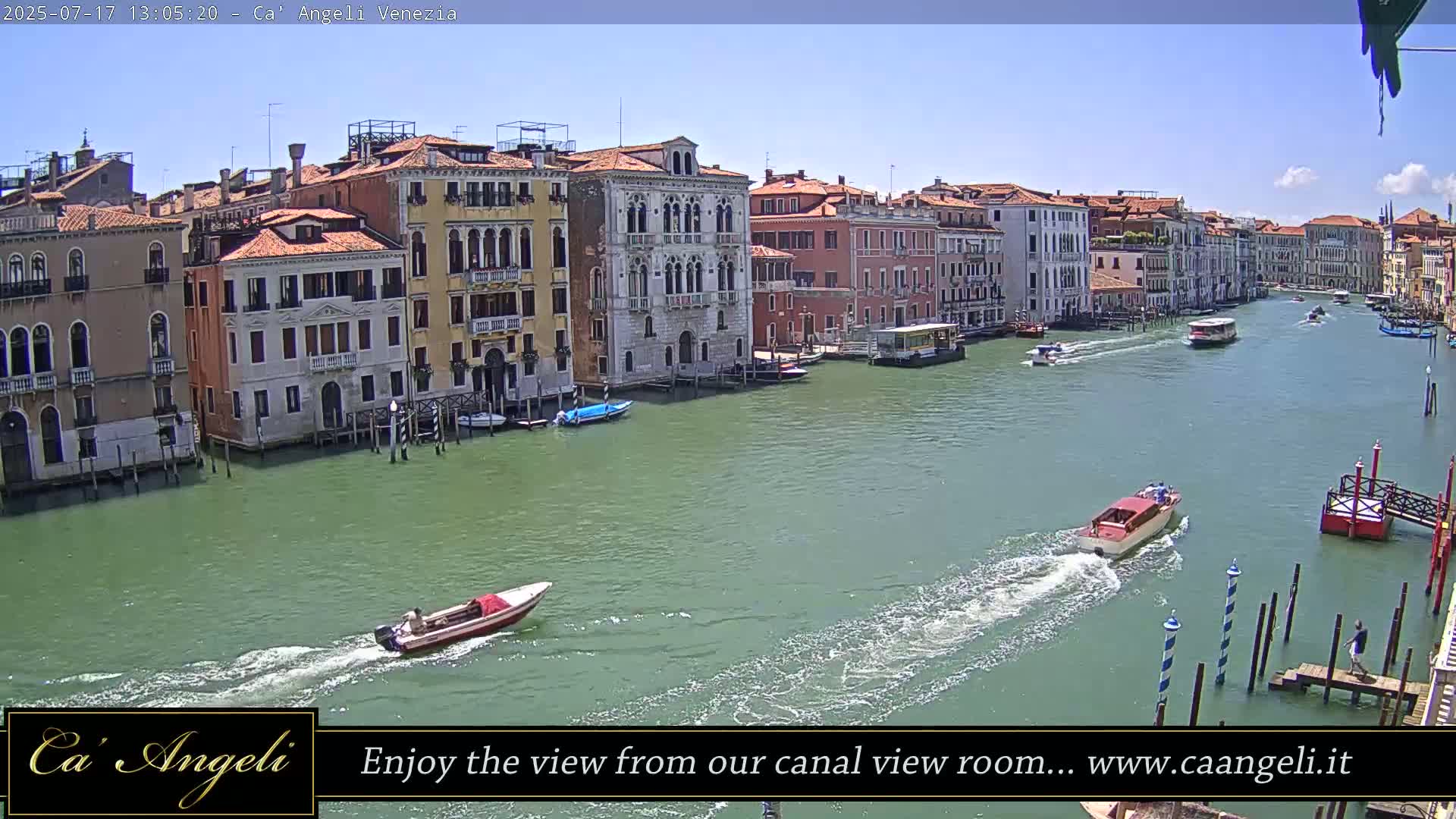 Grand Canal in Venezia Panaromic Live Cam - Venice, Veneto, Italy