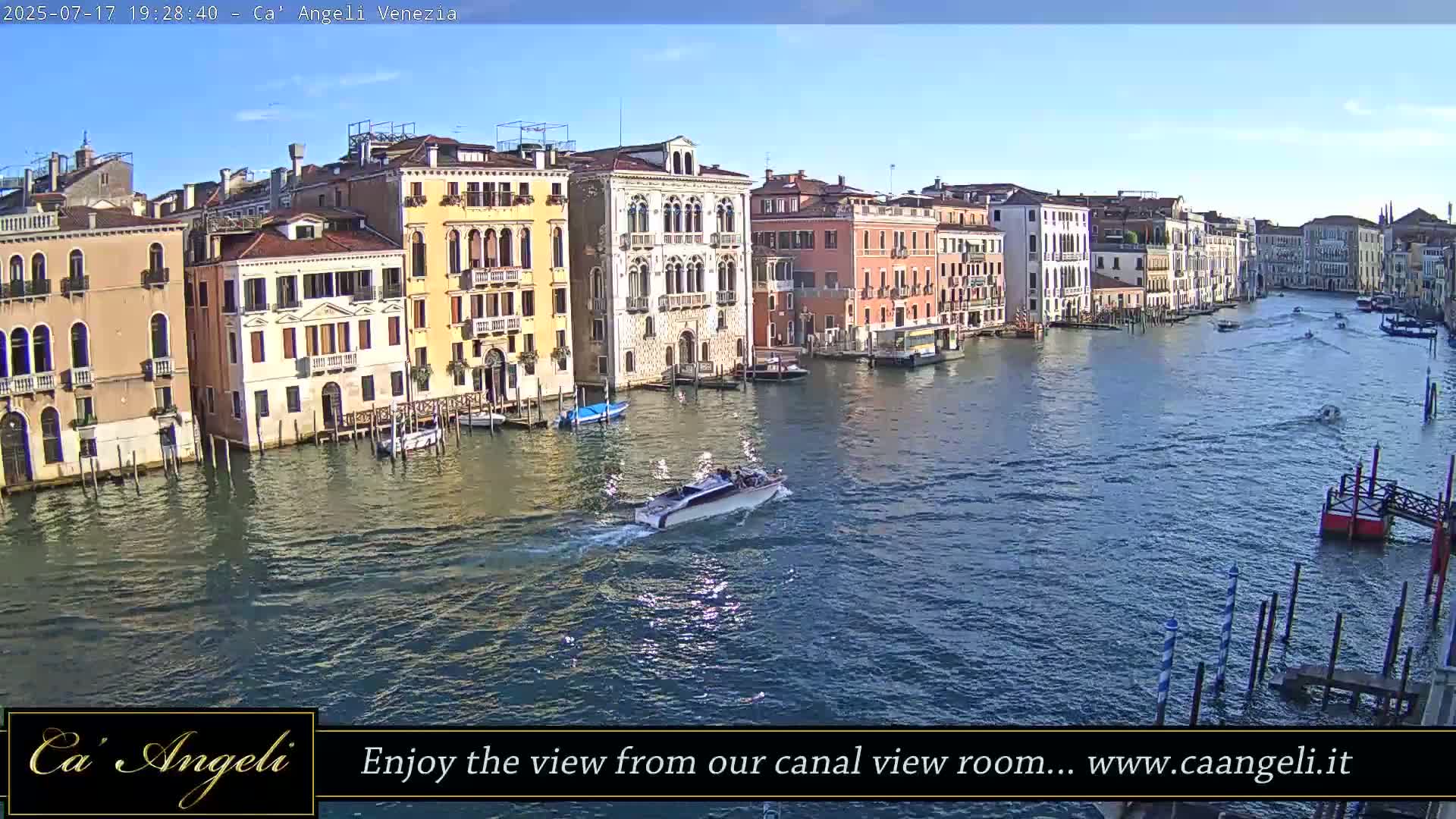 Grand Canal in Venezia Panaromic Live Cam - Venice, Veneto, Italy