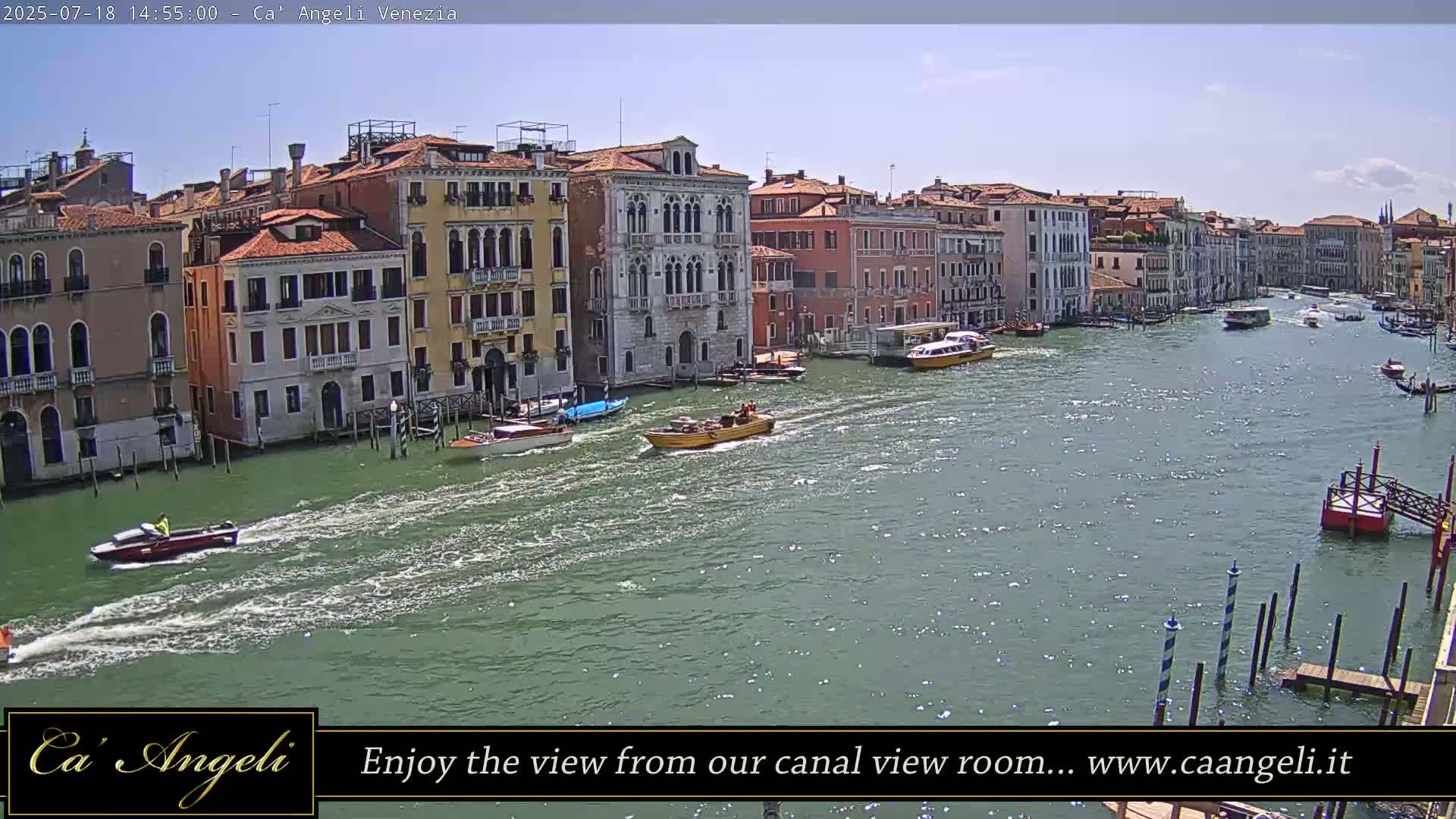 Grand Canal in Venezia Panaromic Live Cam - Venice, Veneto, Italy