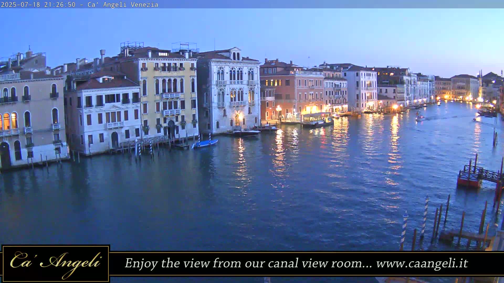 Grand Canal in Venezia Panaromic Live Cam - Venice, Veneto, Italy