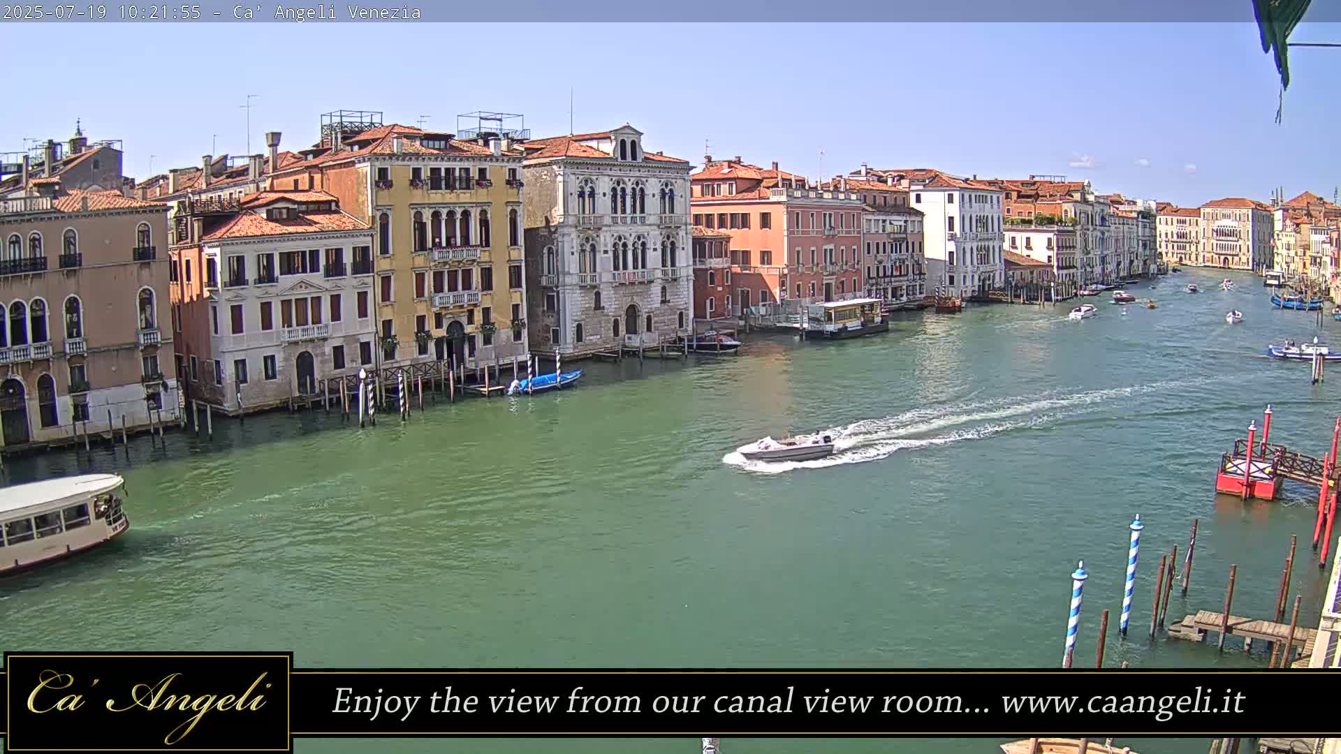 Grand Canal in Venezia Panaromic Live Cam - Venice, Veneto, Italy