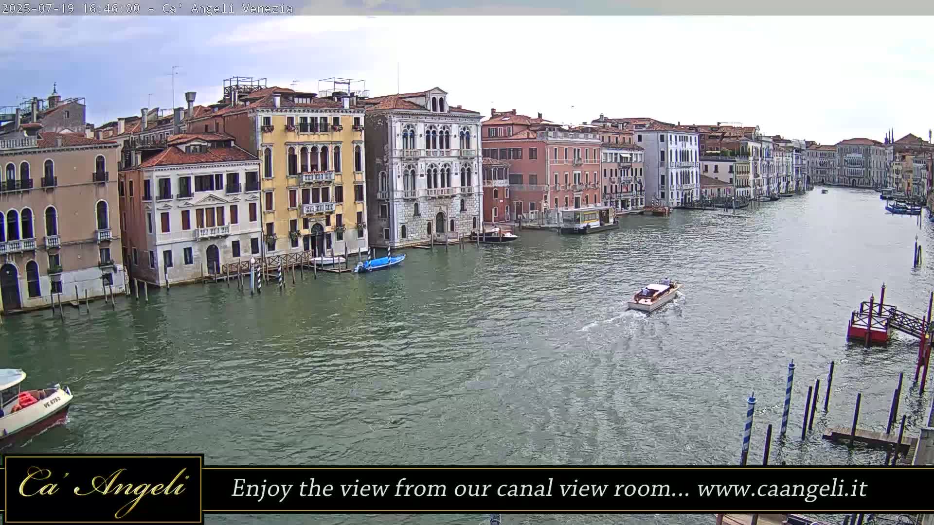 Grand Canal in Venezia Panaromic Live Cam - Venice, Veneto, Italy