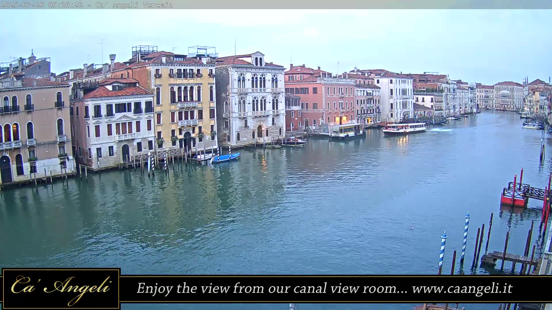 Grand Canal in Venezia Panaromic Live Cam - Venice, Veneto, Italy