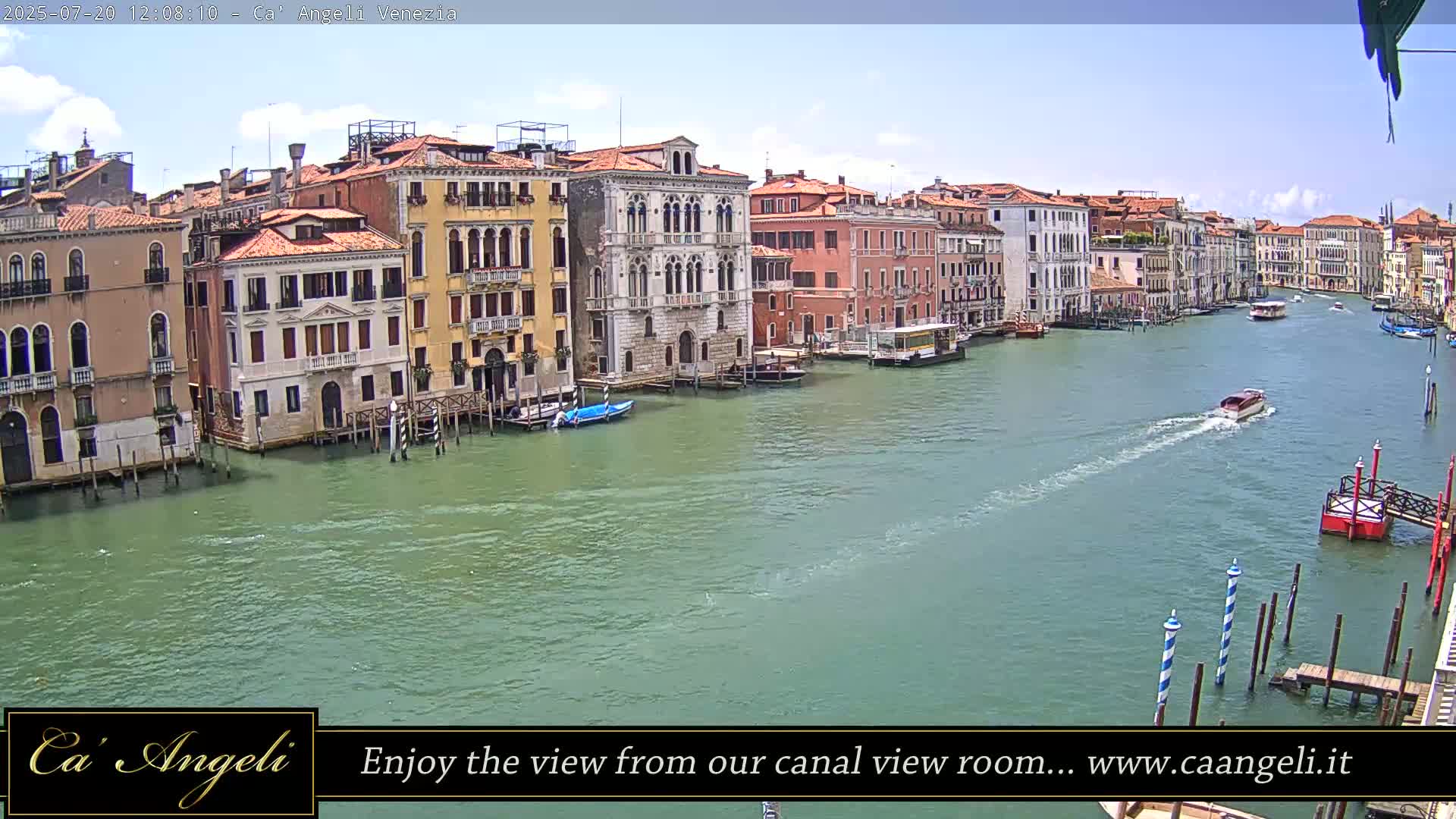 Grand Canal in Venezia Panaromic Live Cam - Venice, Veneto, Italy