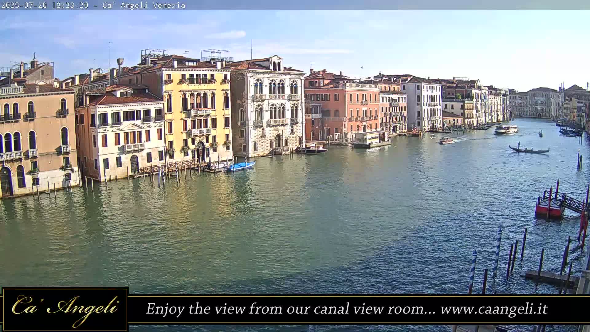 Grand Canal in Venezia Panaromic Live Cam - Venice, Veneto, Italy