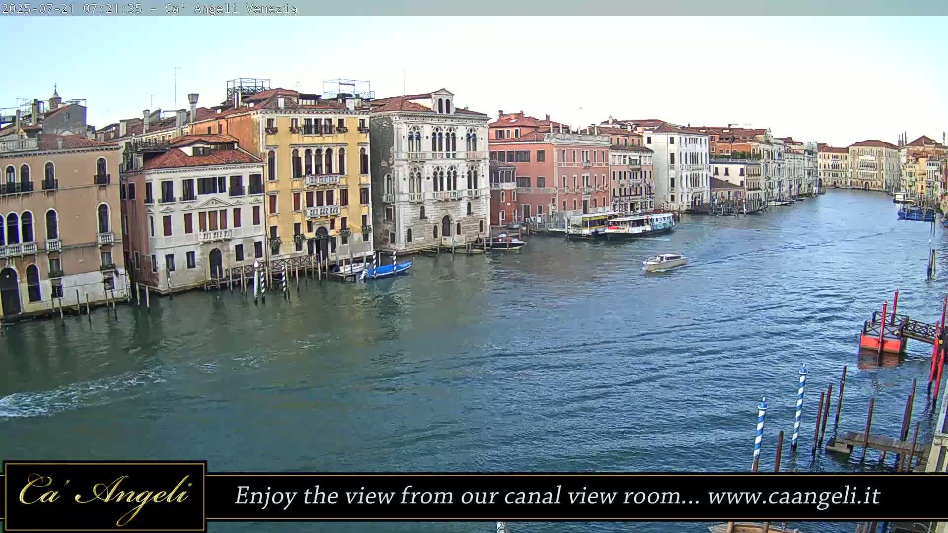 Grand Canal in Venezia Panaromic Live Cam - Venice, Veneto, Italy
