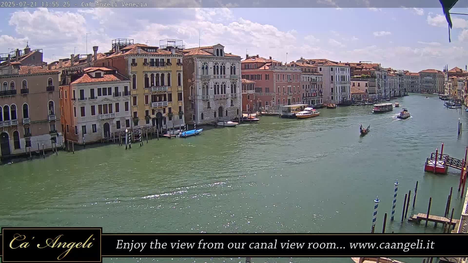 Grand Canal in Venezia Panaromic Live Cam - Venice, Veneto, Italy