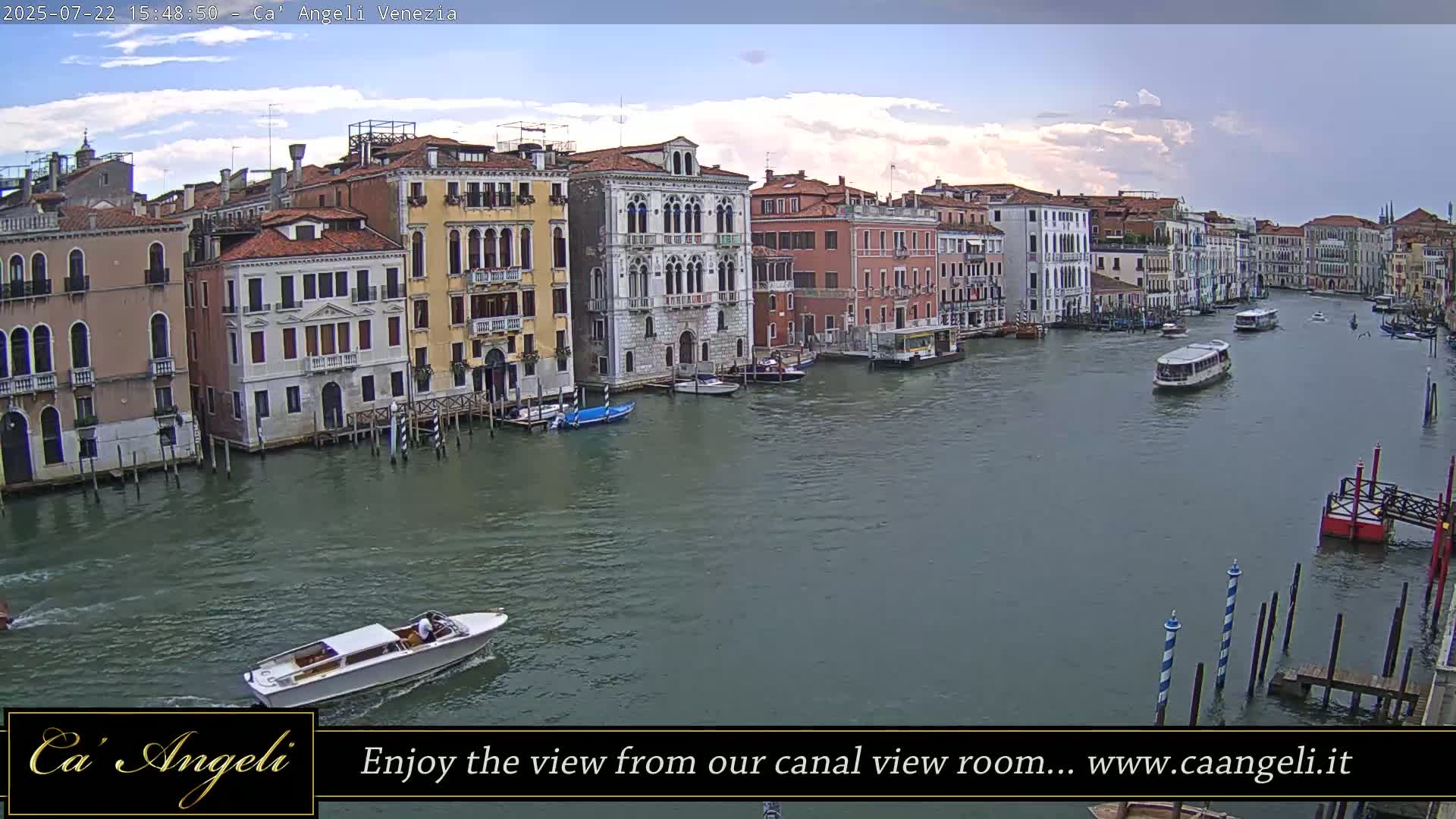 Grand Canal in Venezia Panaromic Live Cam - Venice, Veneto, Italy