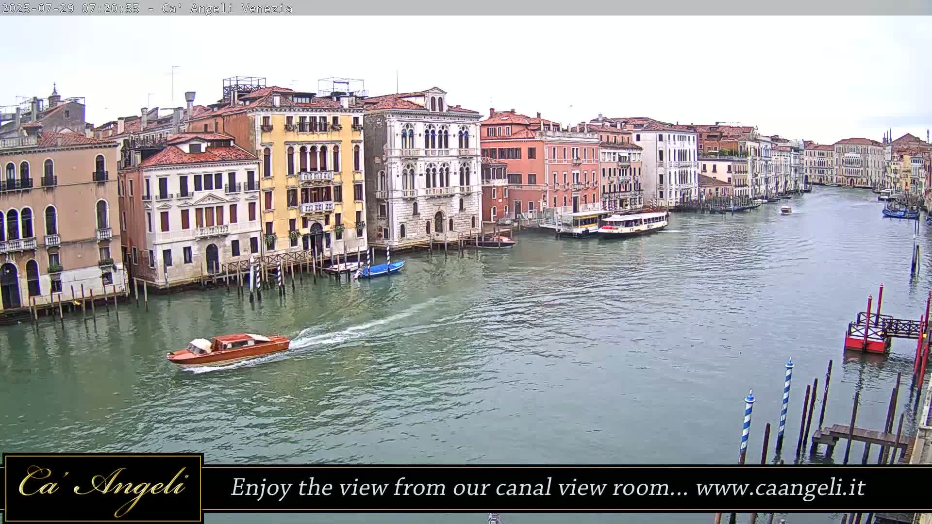 Grand Canal in Venezia Panaromic Live Cam - Venice, Veneto, Italy